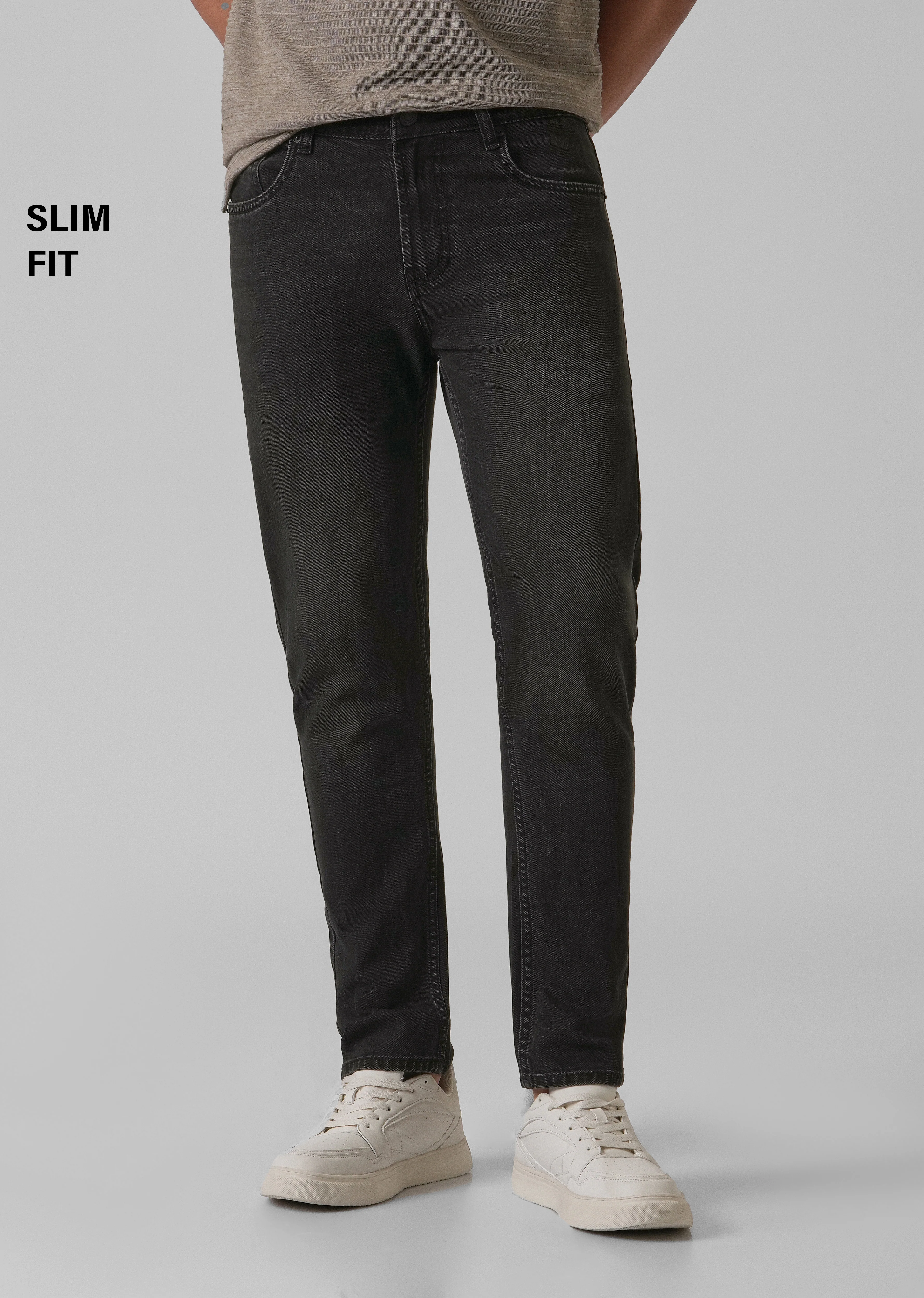 Black Charcoal Slim Fit Jeans - Image 7