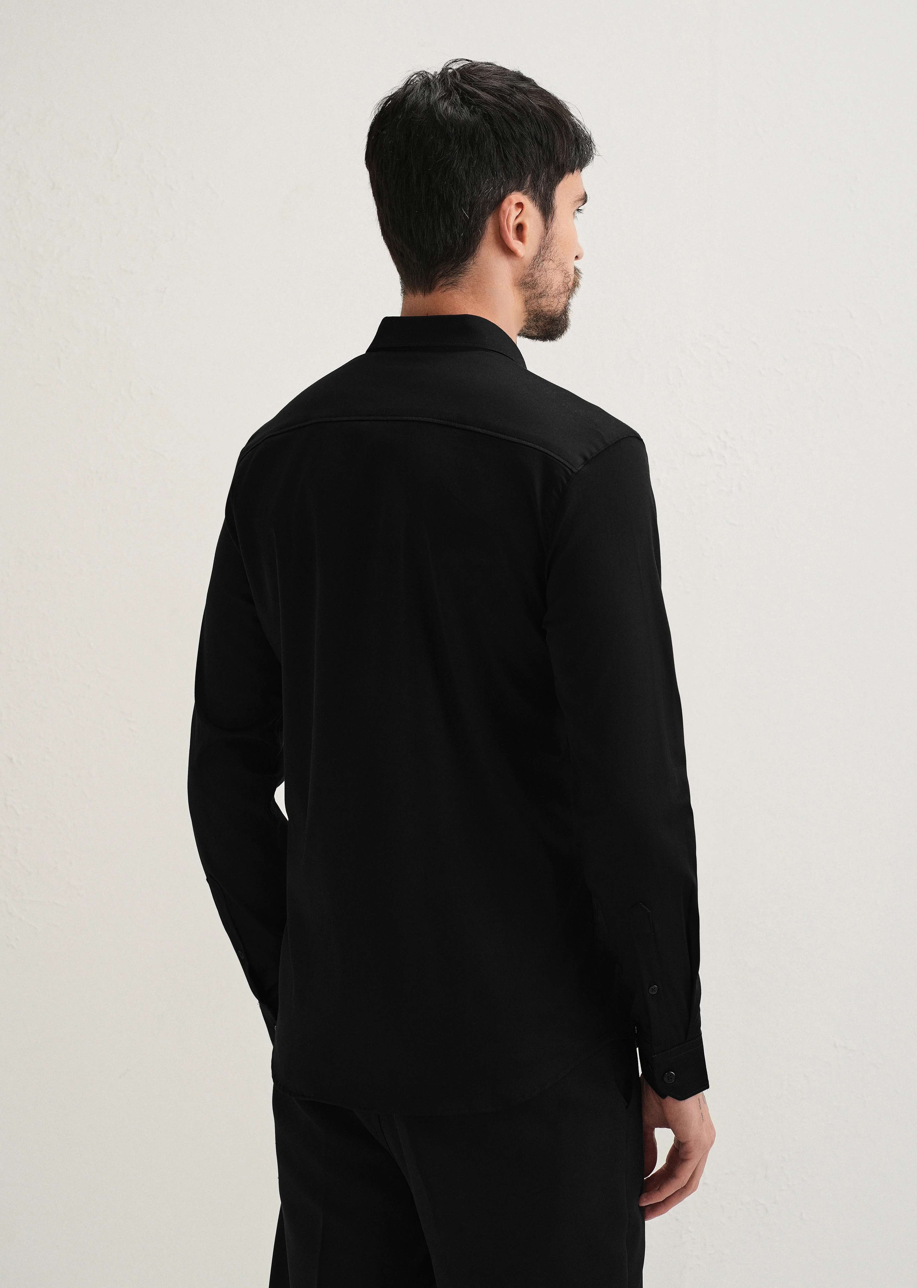 Black Cheetah Embellished Handwork Designer Shirt - Image 3