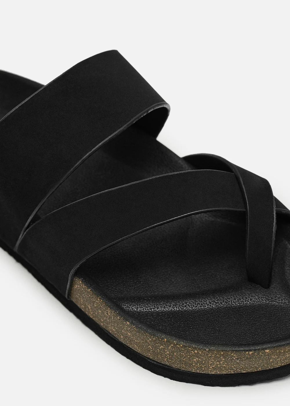 Black Classic Criss-Cross Comfort Sandals - Image 3