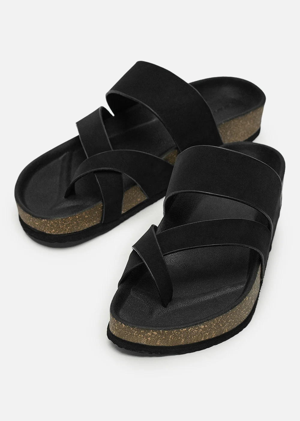 Black Classic Criss-Cross Comfort Sandals - Image 4