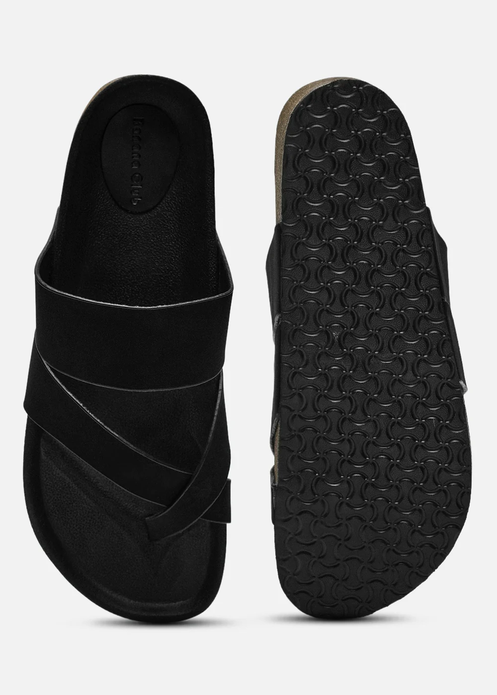 Black Classic Criss-Cross Comfort Sandals - Image 5