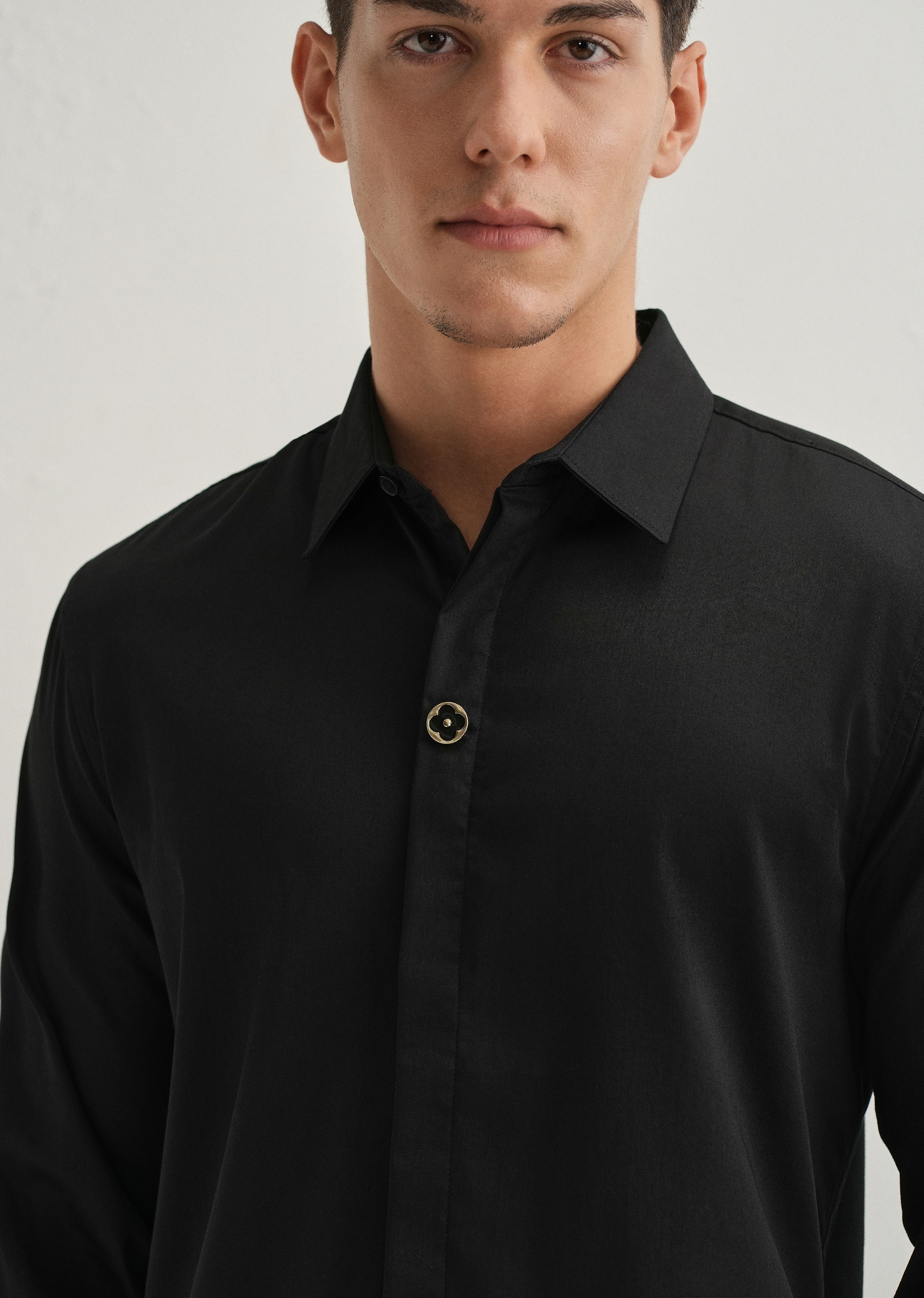Black Clover Button Designer Shirt - Image 2