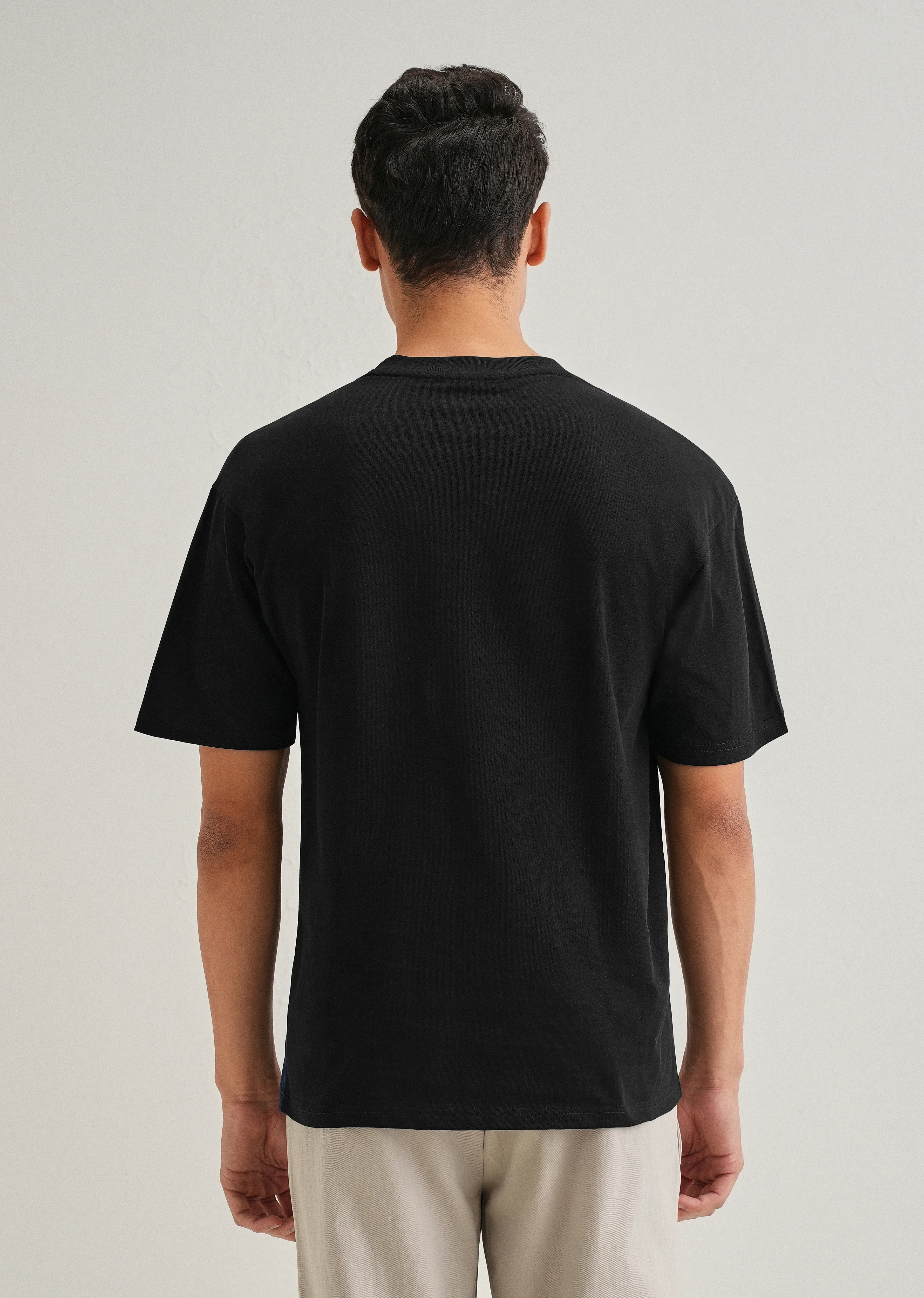 Black Colourblock Oversized T-shirt - Image 2