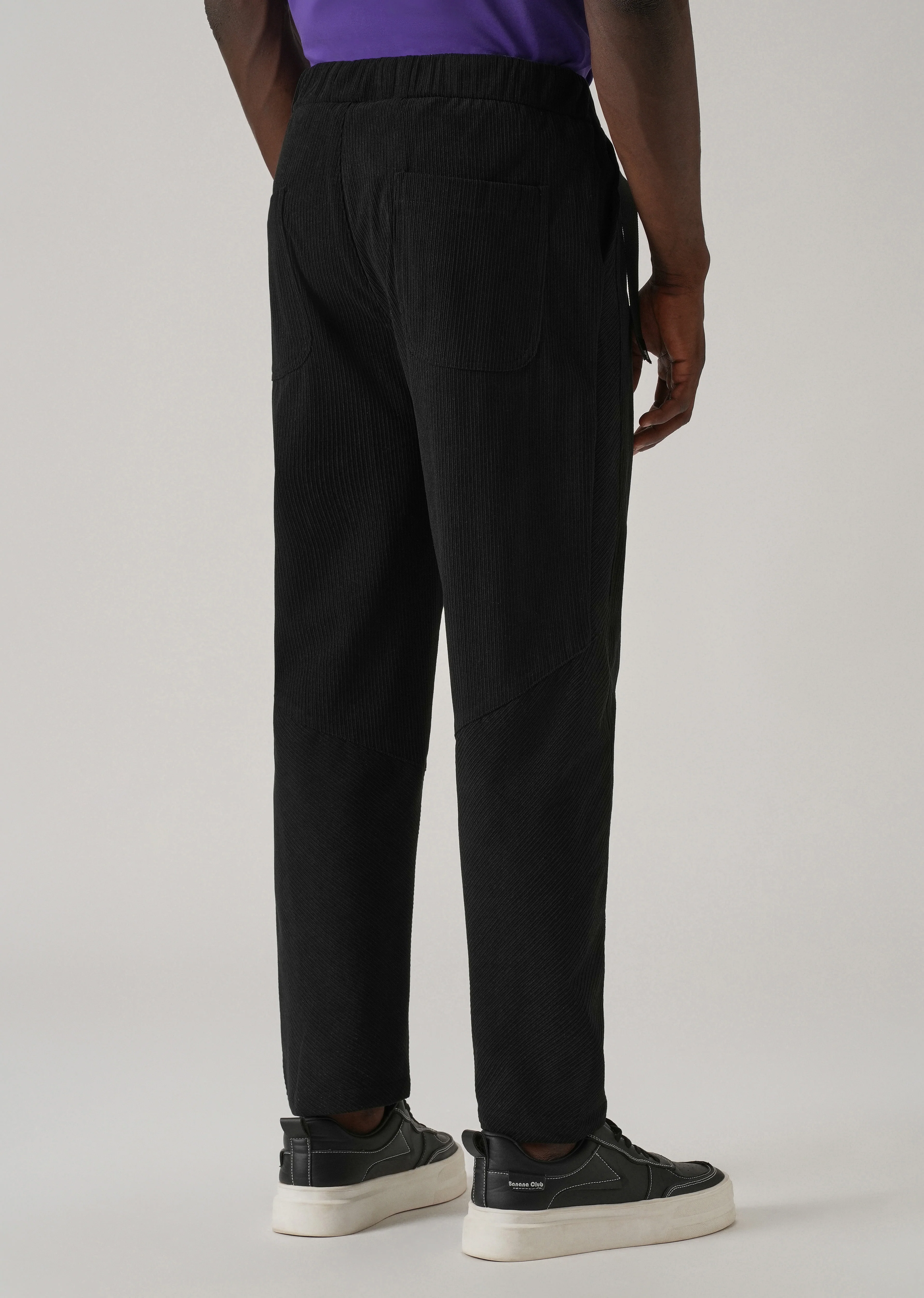 Black Corduroy Belted Pant - Image 2