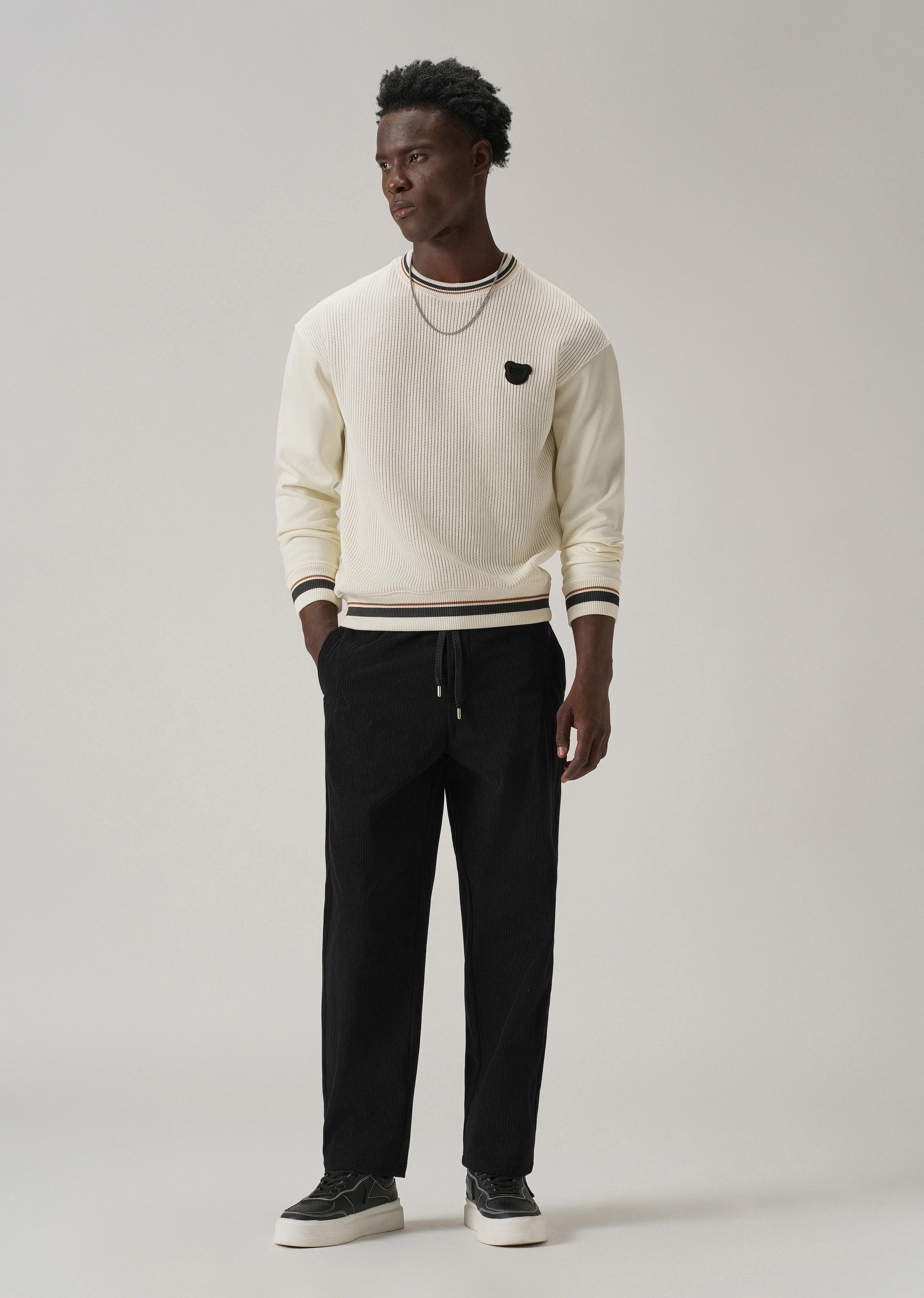 Black Corduroy Drawstring Pant - Image 6