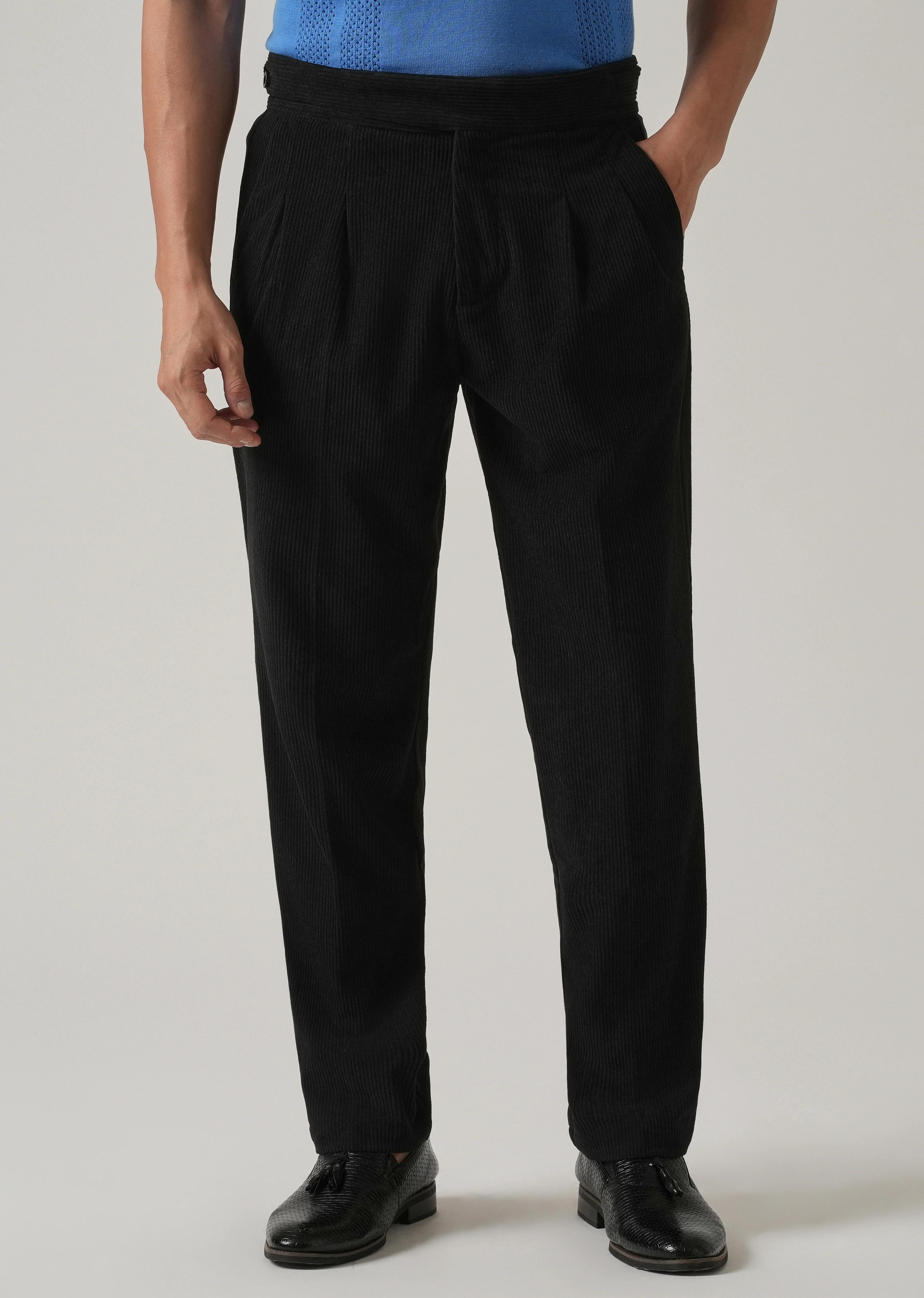Black Corduroy Gurkha Pants - Image 3
