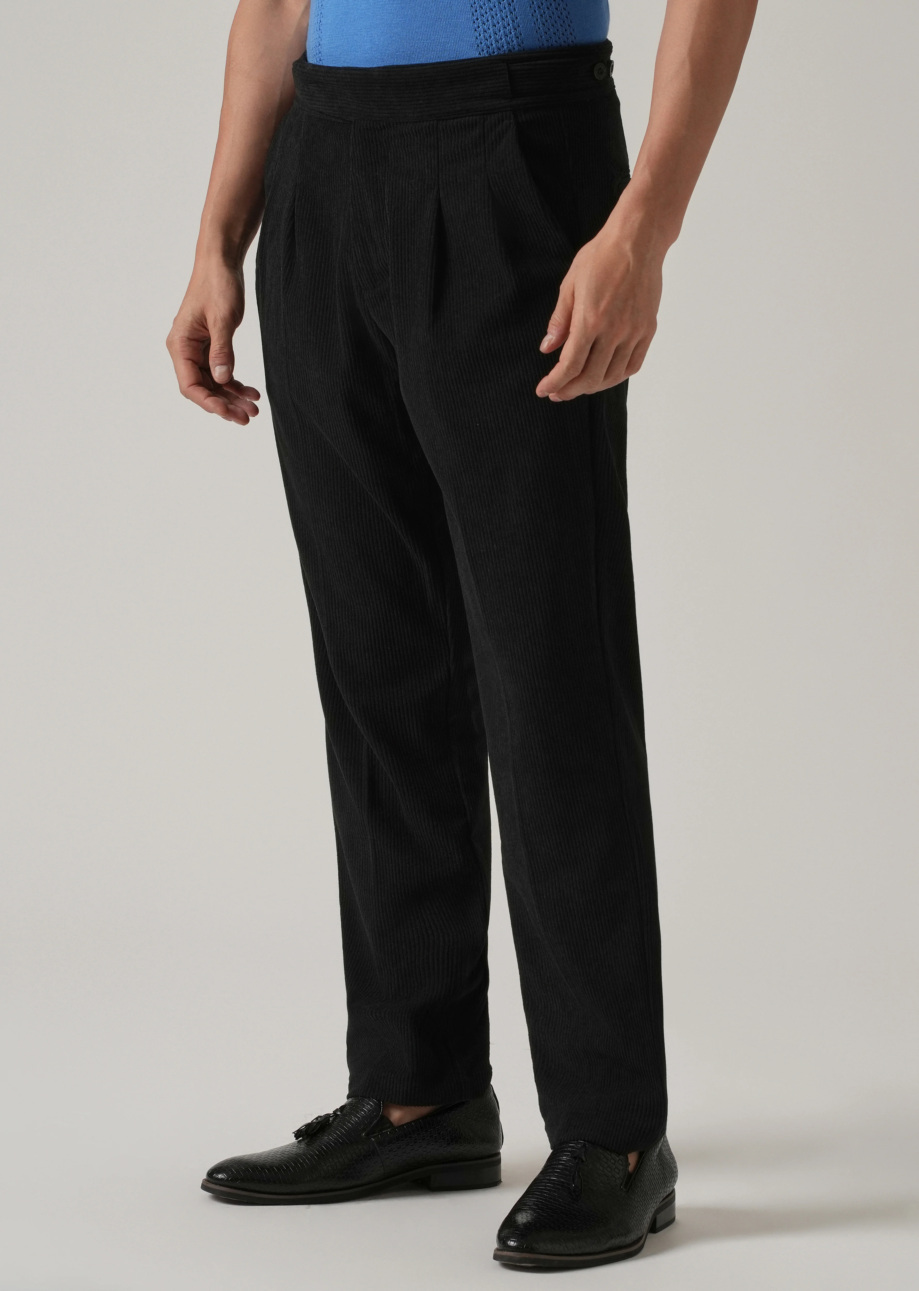 Black Corduroy Gurkha Pants - Image 4