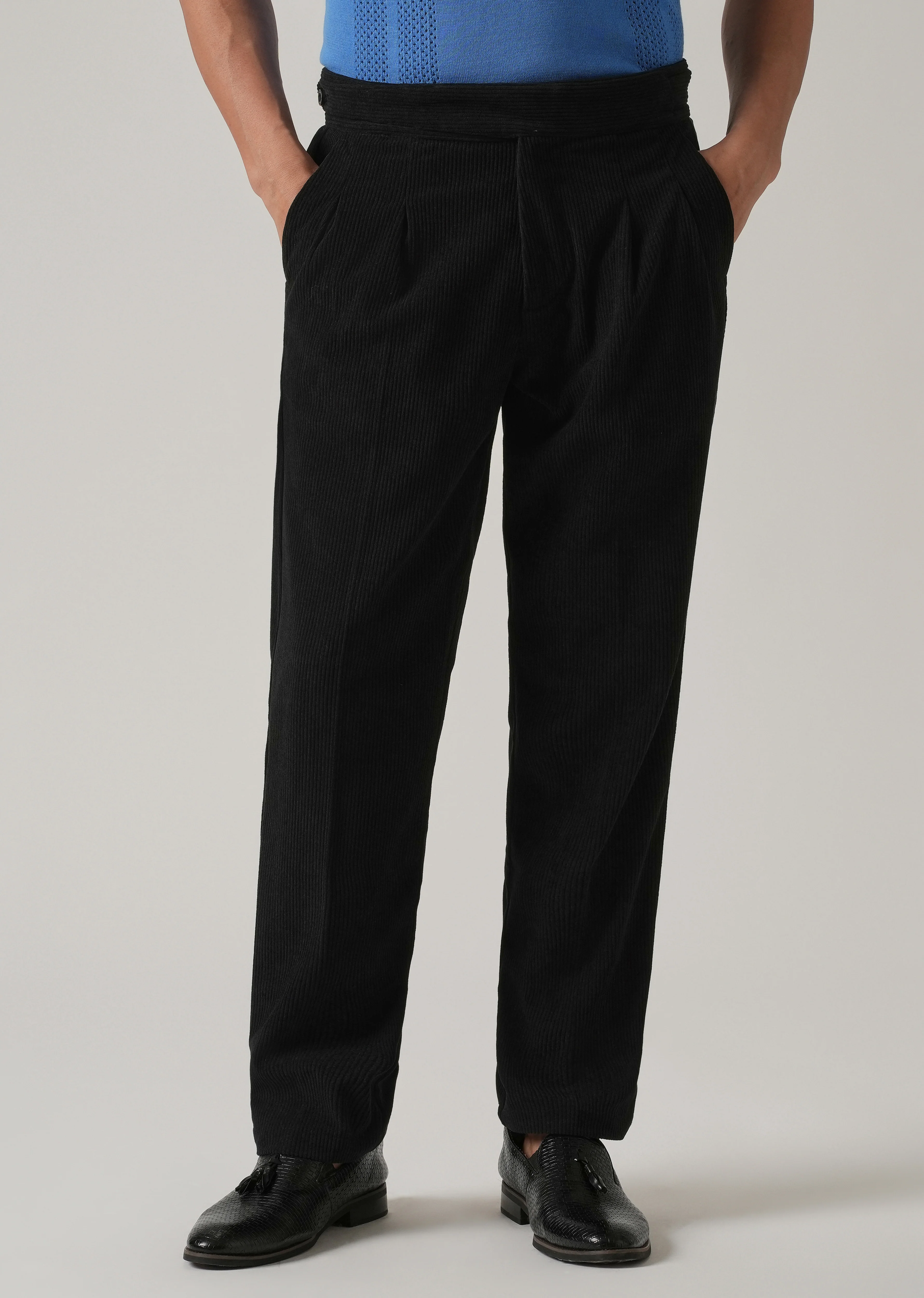 Black Corduroy Gurkha Pants - Image 7