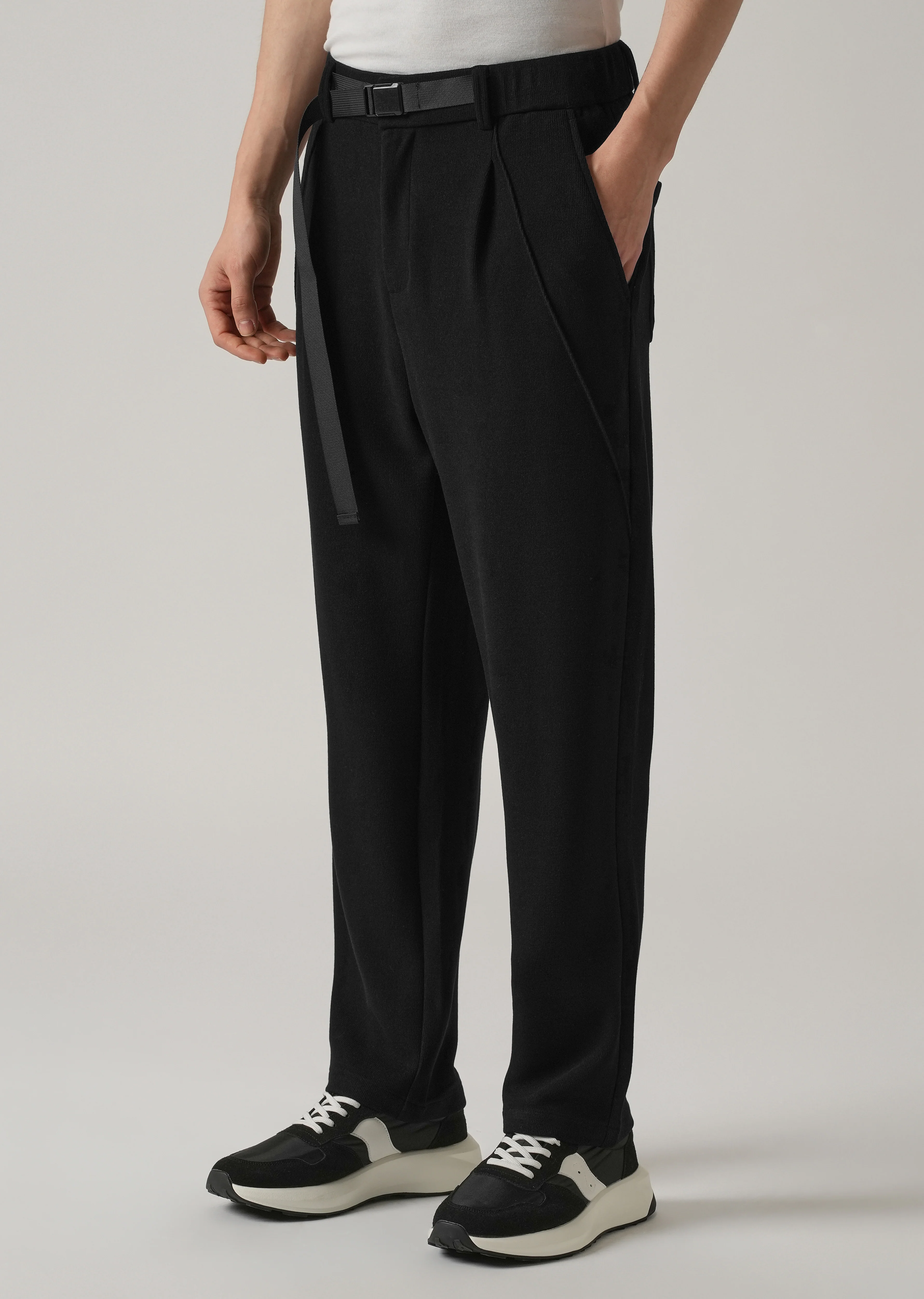 Black Corduroy Relaxed Fit Pant - Image 4