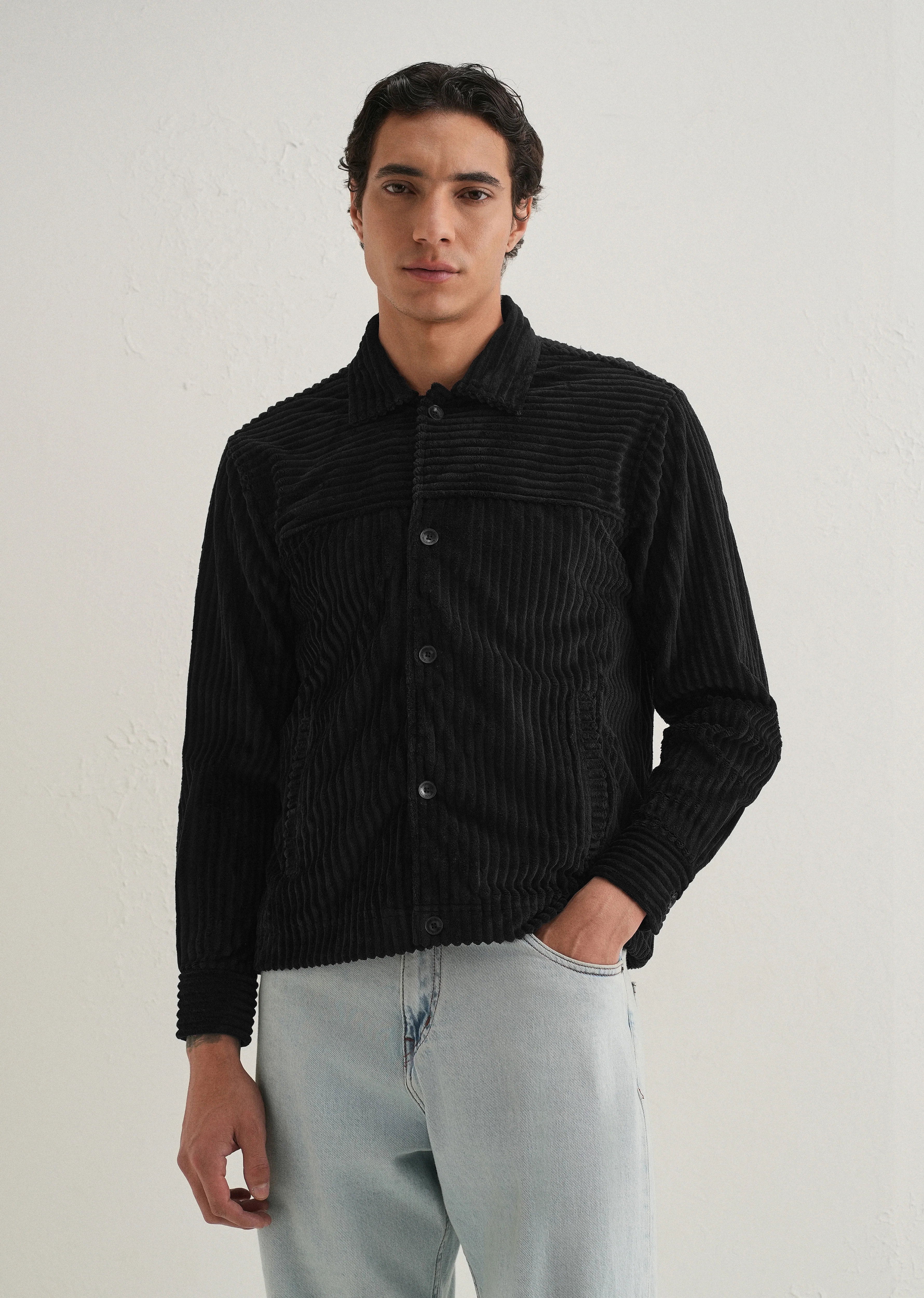 Black Corduroy Shacket - Image 4