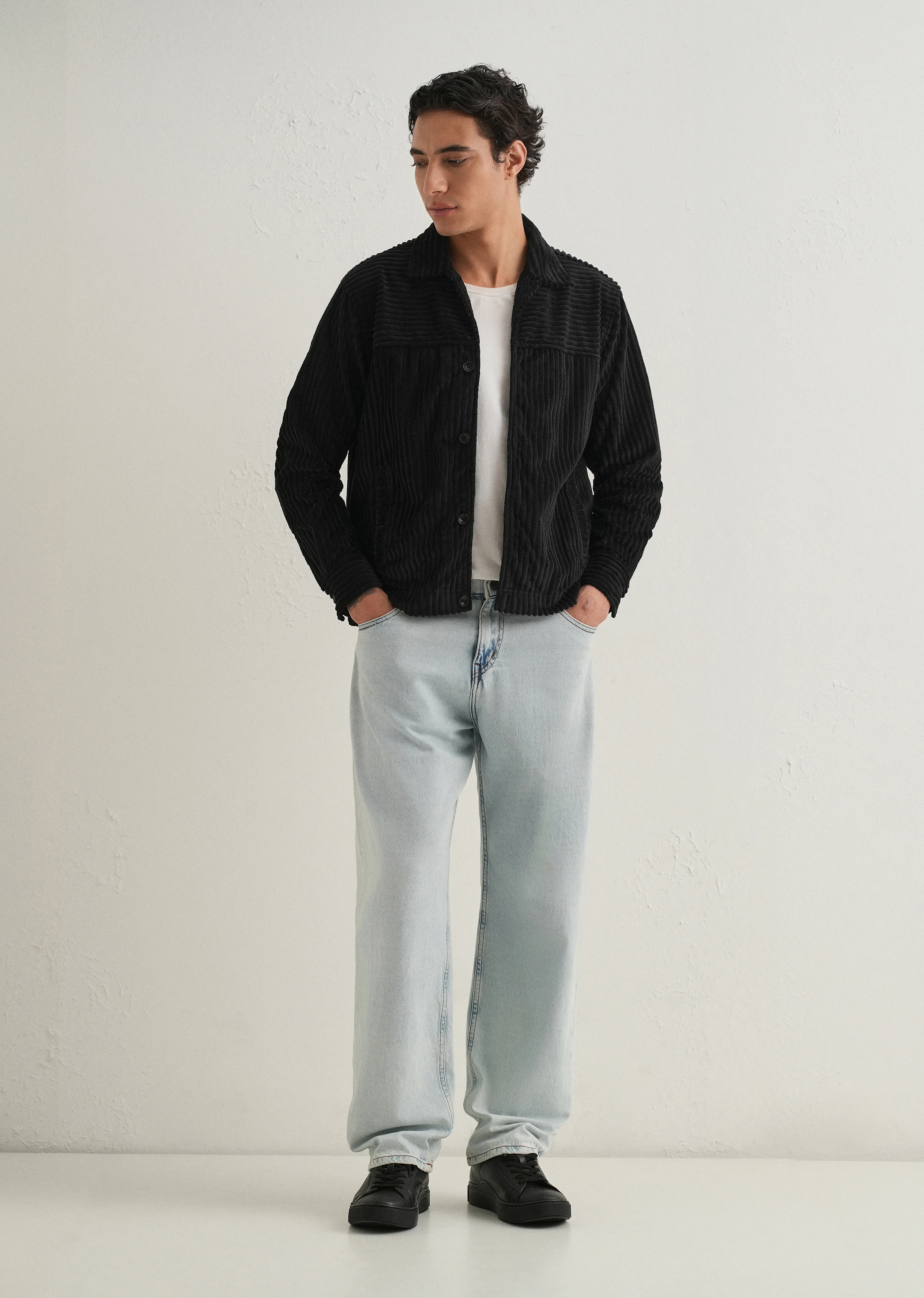 Black Corduroy Shacket - Image 6