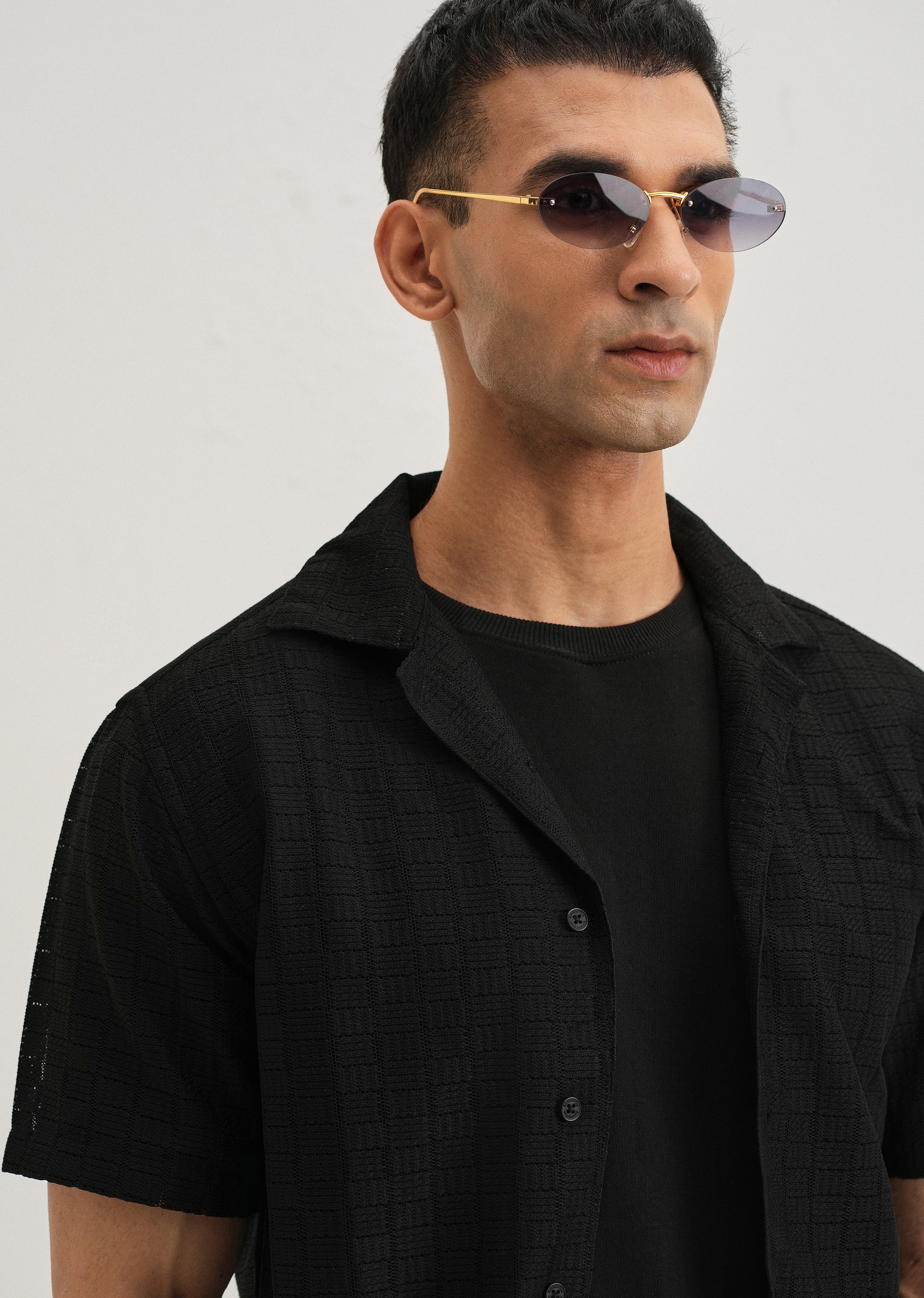 Black Crochet Shirt - Image 5