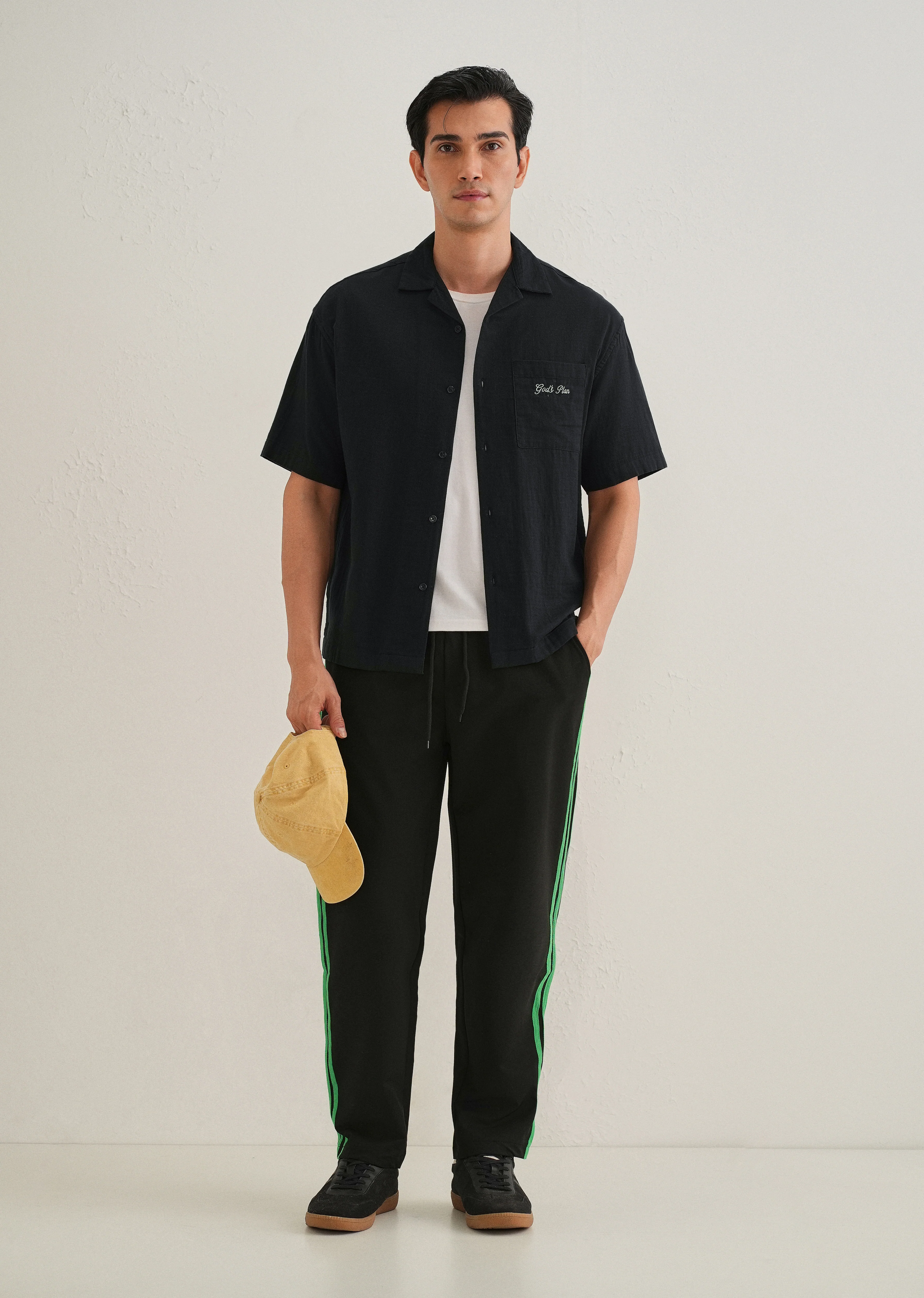 Black Embroidered Double Cloth Cotton Shirt - Image 7