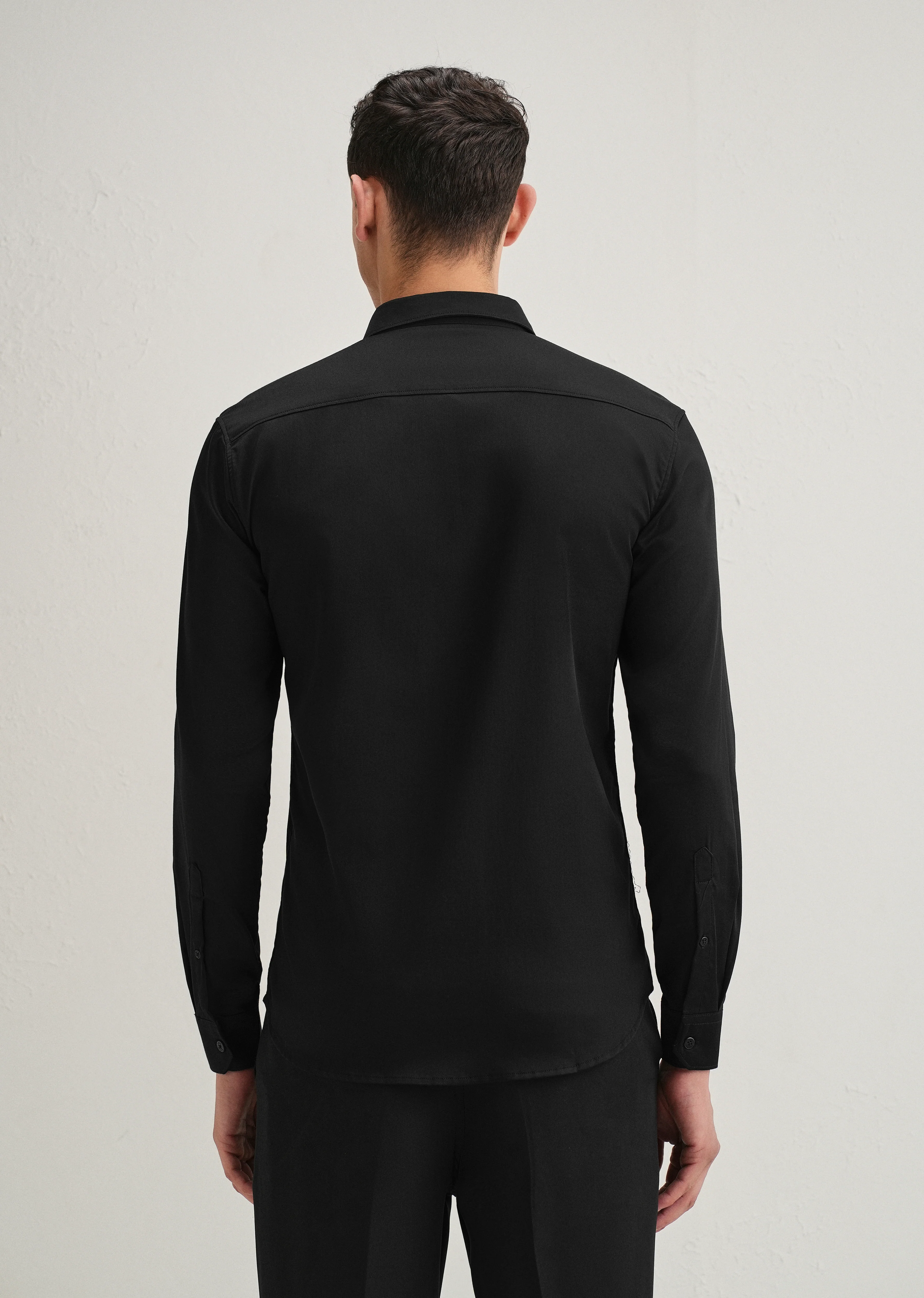 Black Gradient Ray Sequin Designer Shirt - Image 4