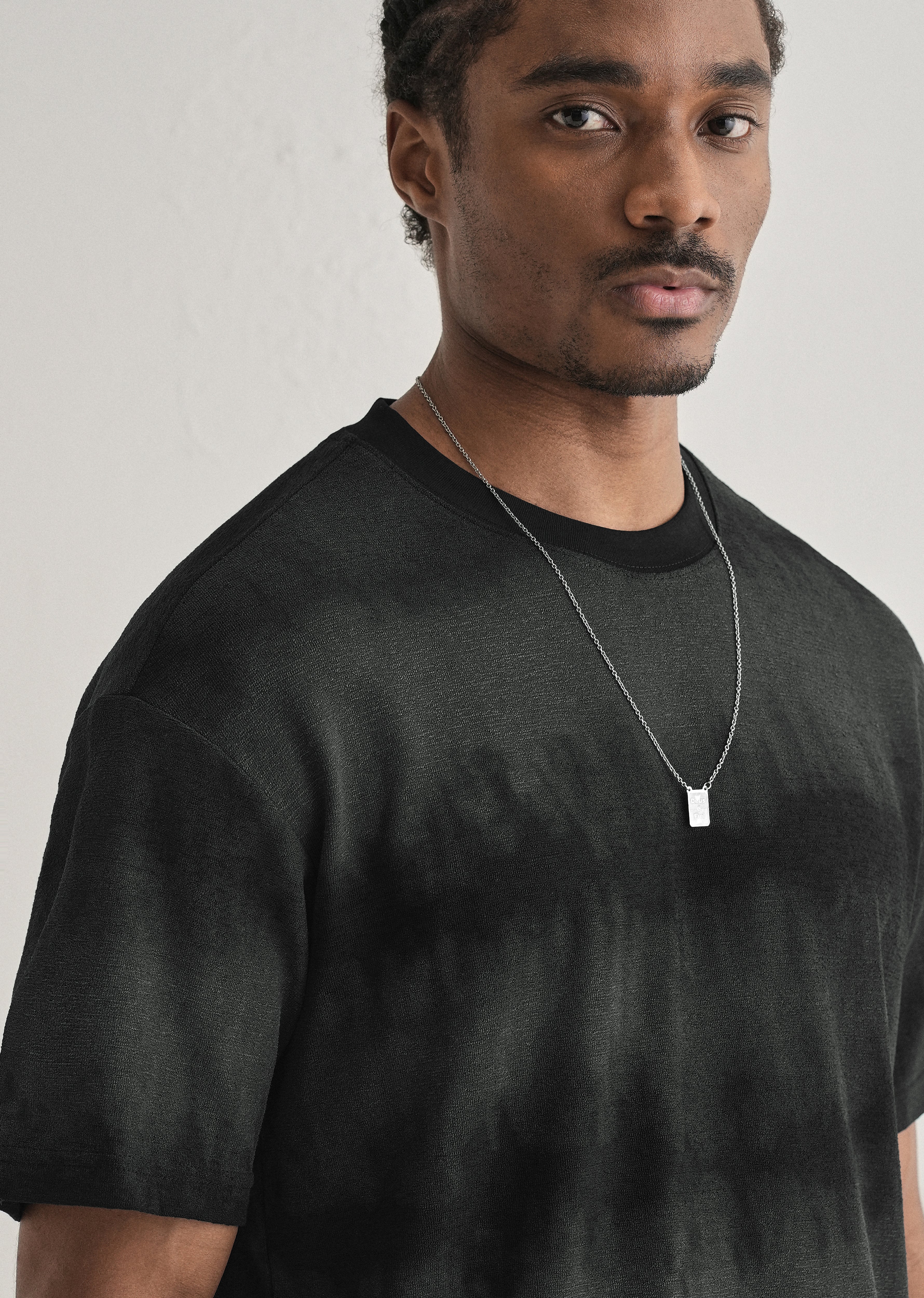 Black Grey Tie & Dye Oversized T-shirt - Image 5