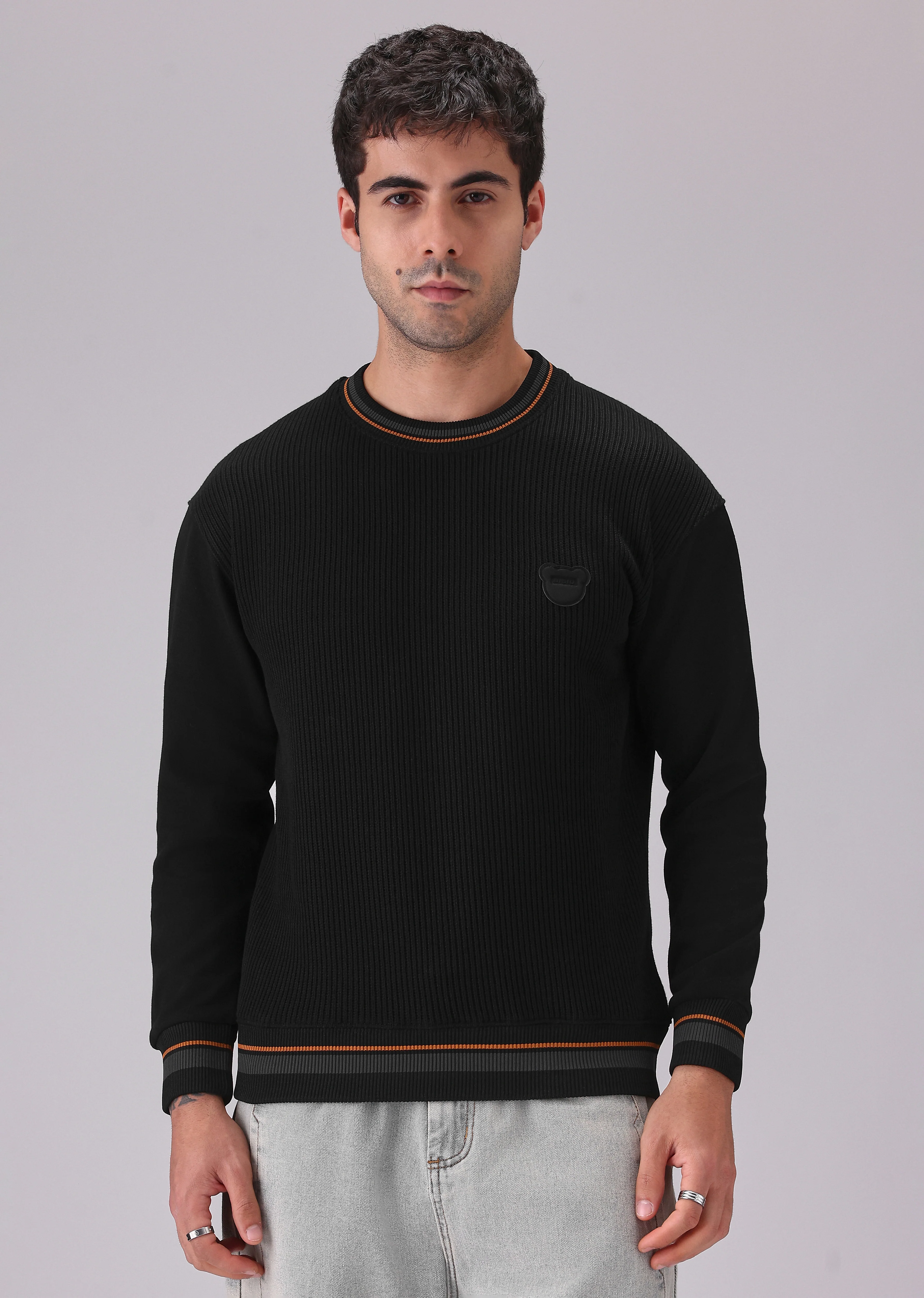Black Knitted Pullover - Image 3