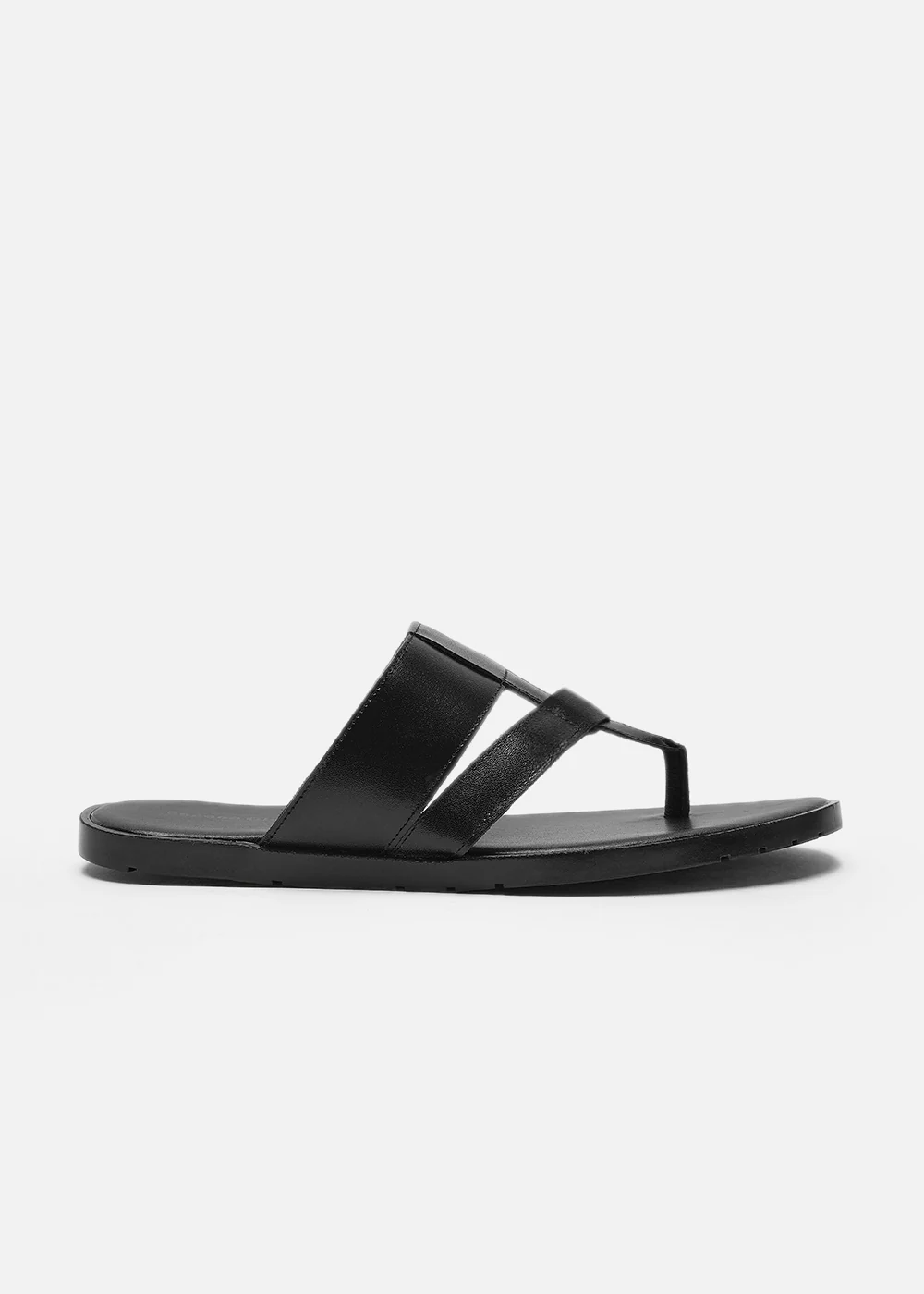 Black Layered T-strap Sandals - Image 3