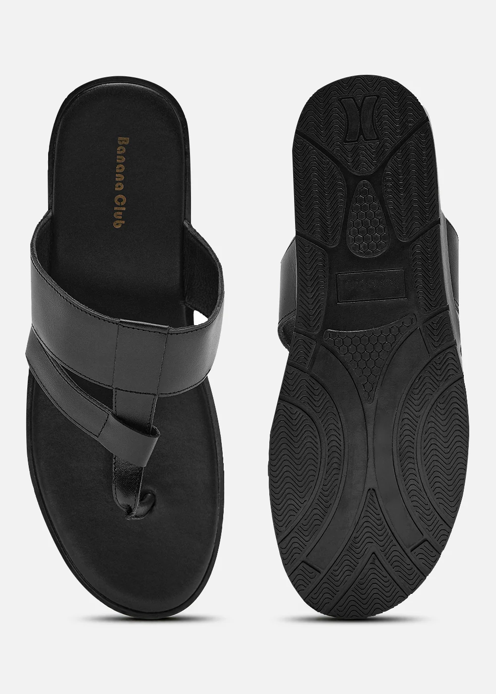 Black Layered T-strap Sandals - Image 5