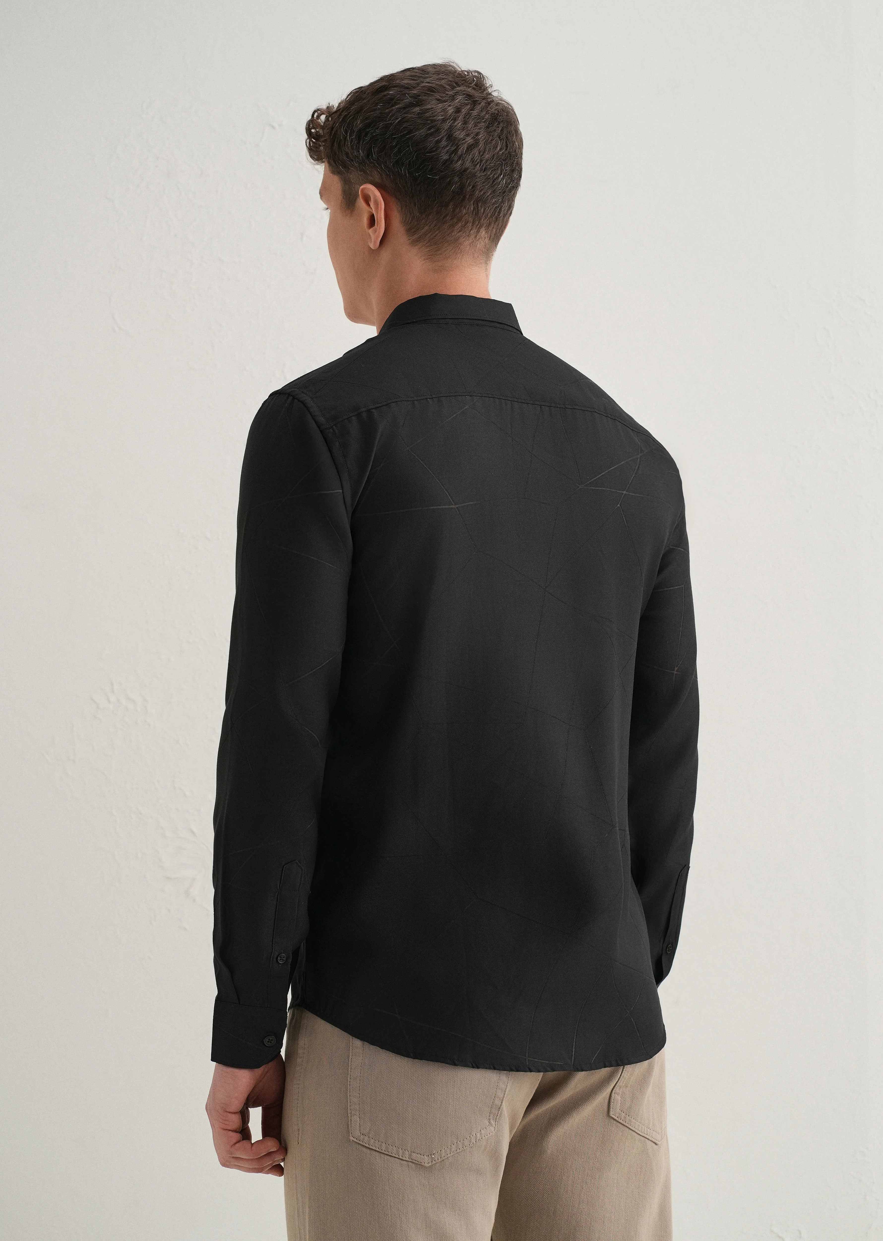 Black Laser Cut Shirt - Image 2