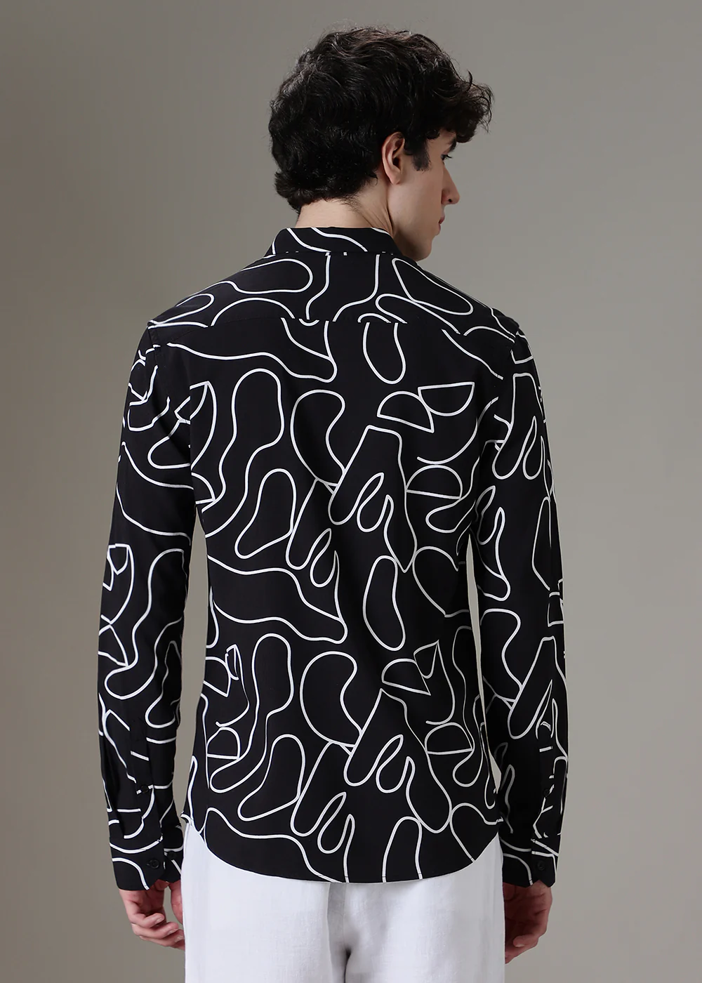 Black Line Abstract Shirt - Image 4