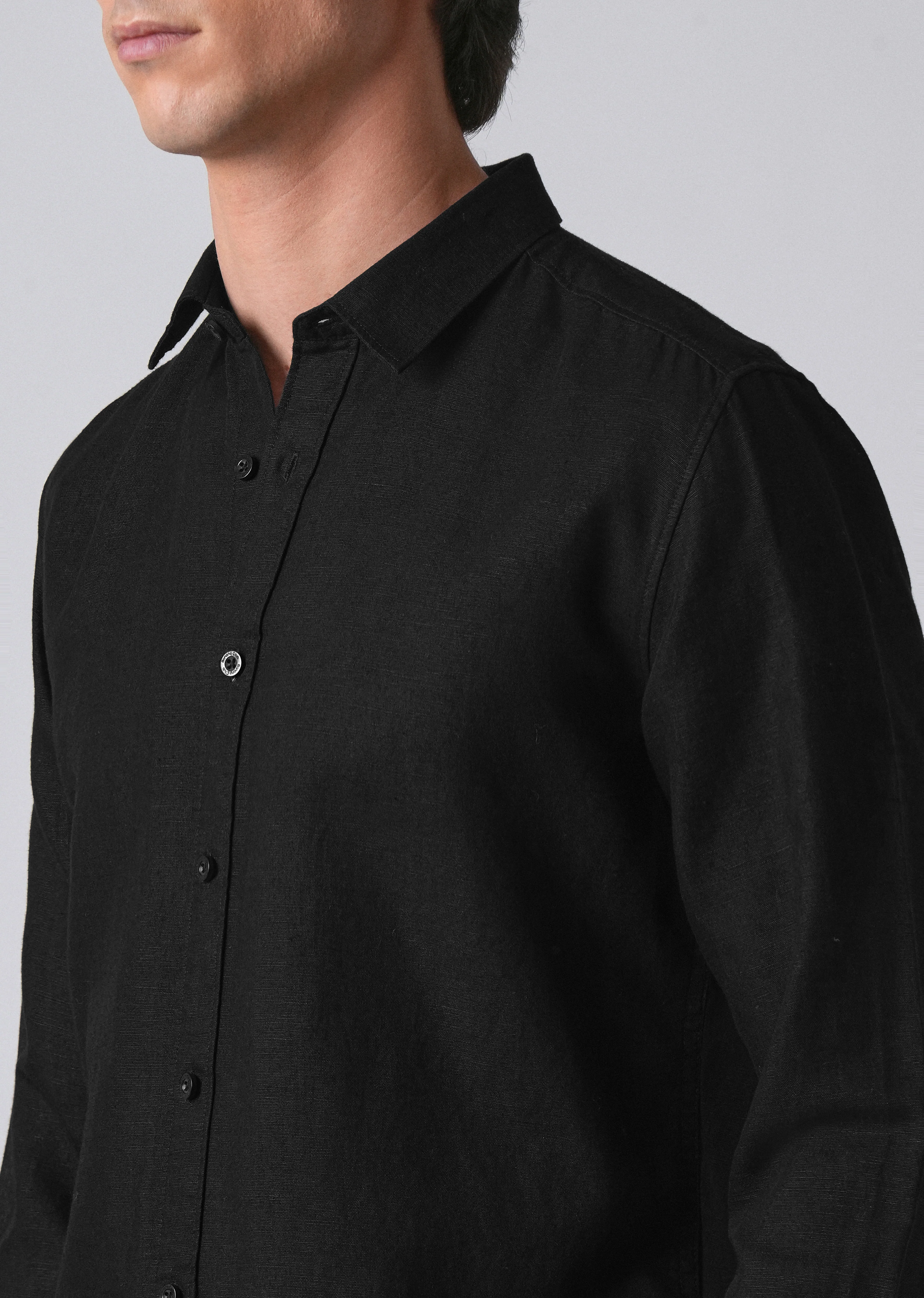 Black Linen Shirt - Image 5