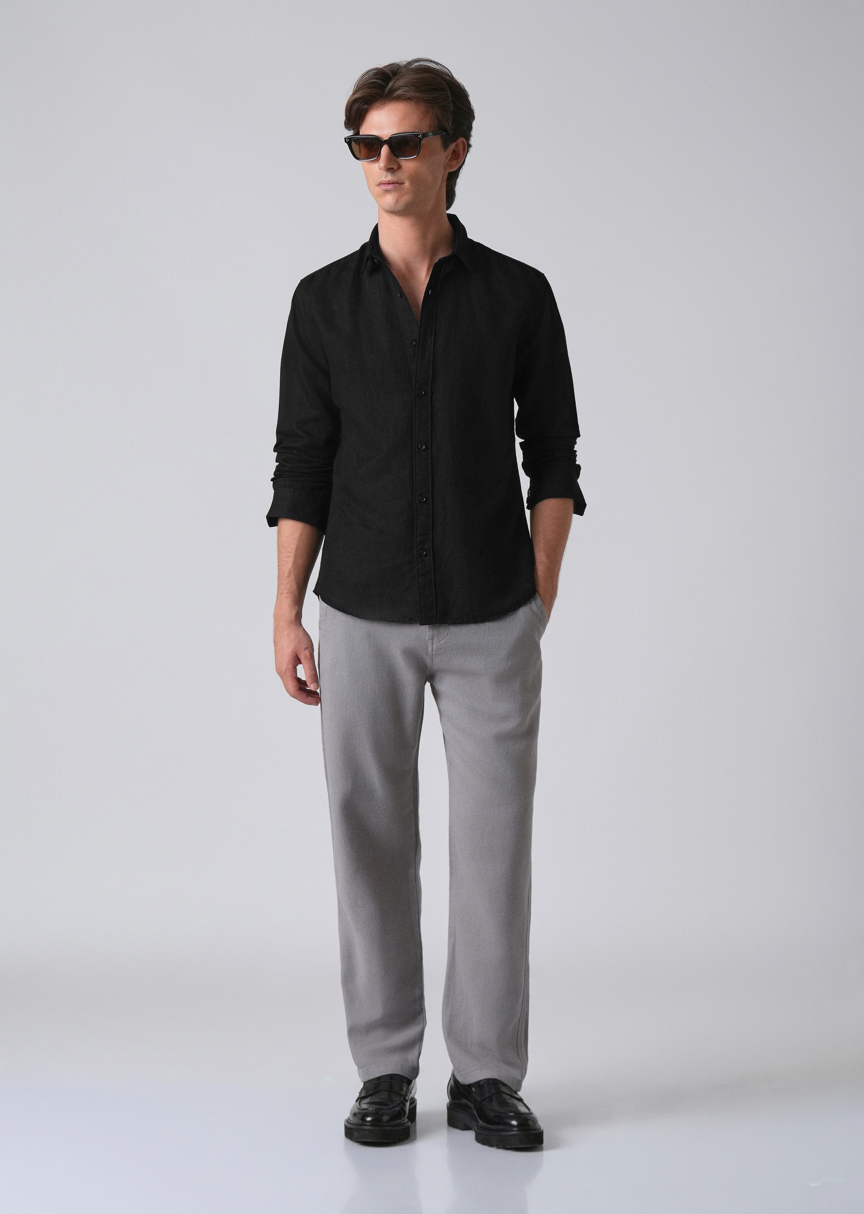 Black Linen Shirt - Image 6