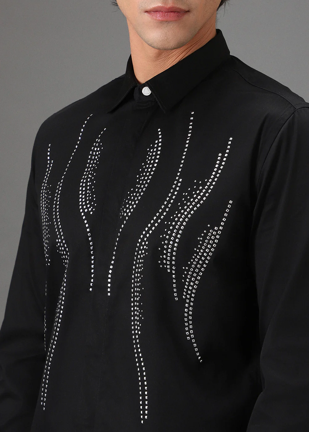 Black Luxe Sparkler Designer Shirt - Image 2
