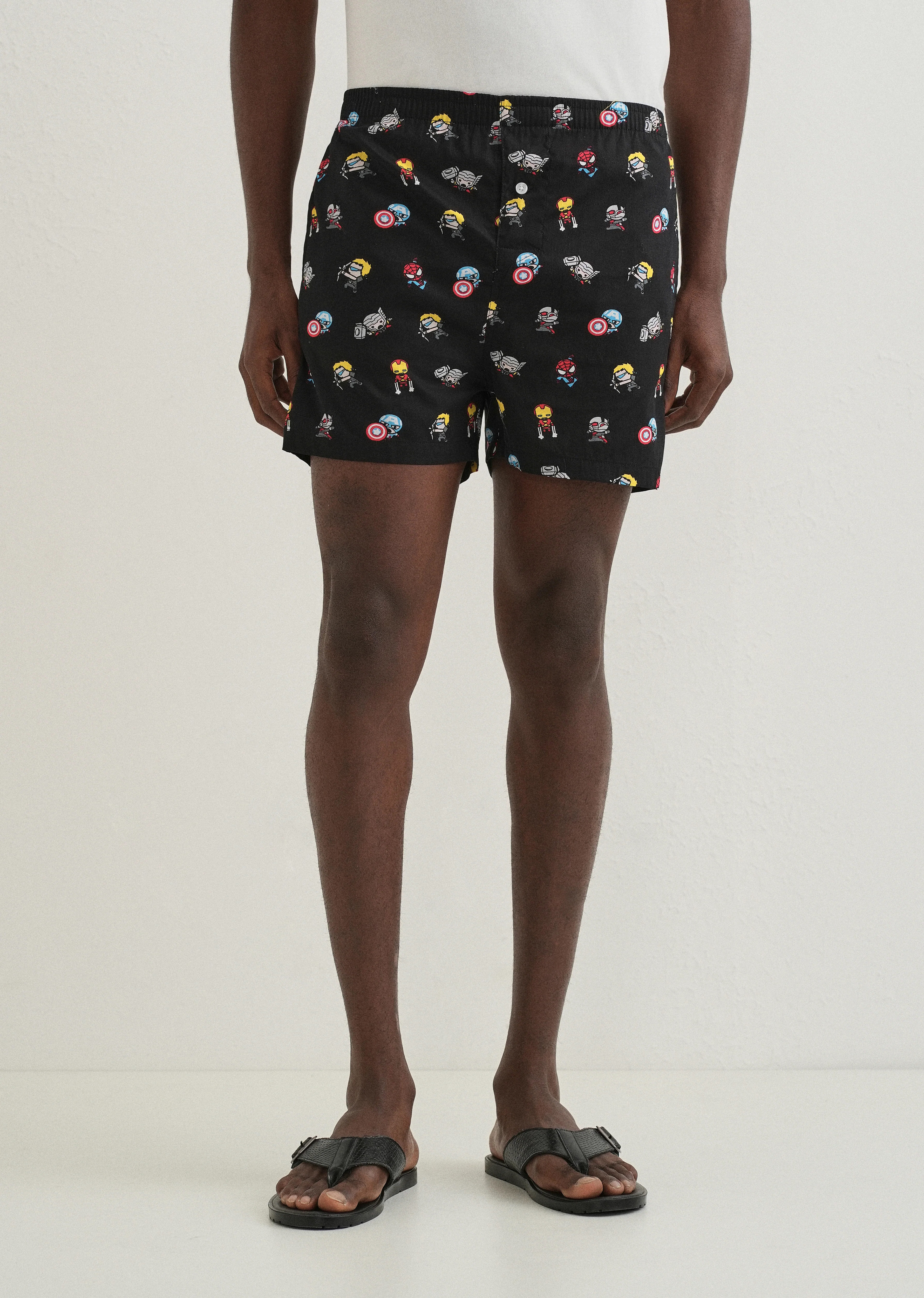 Black Marvel Printed Boxer - Image 4