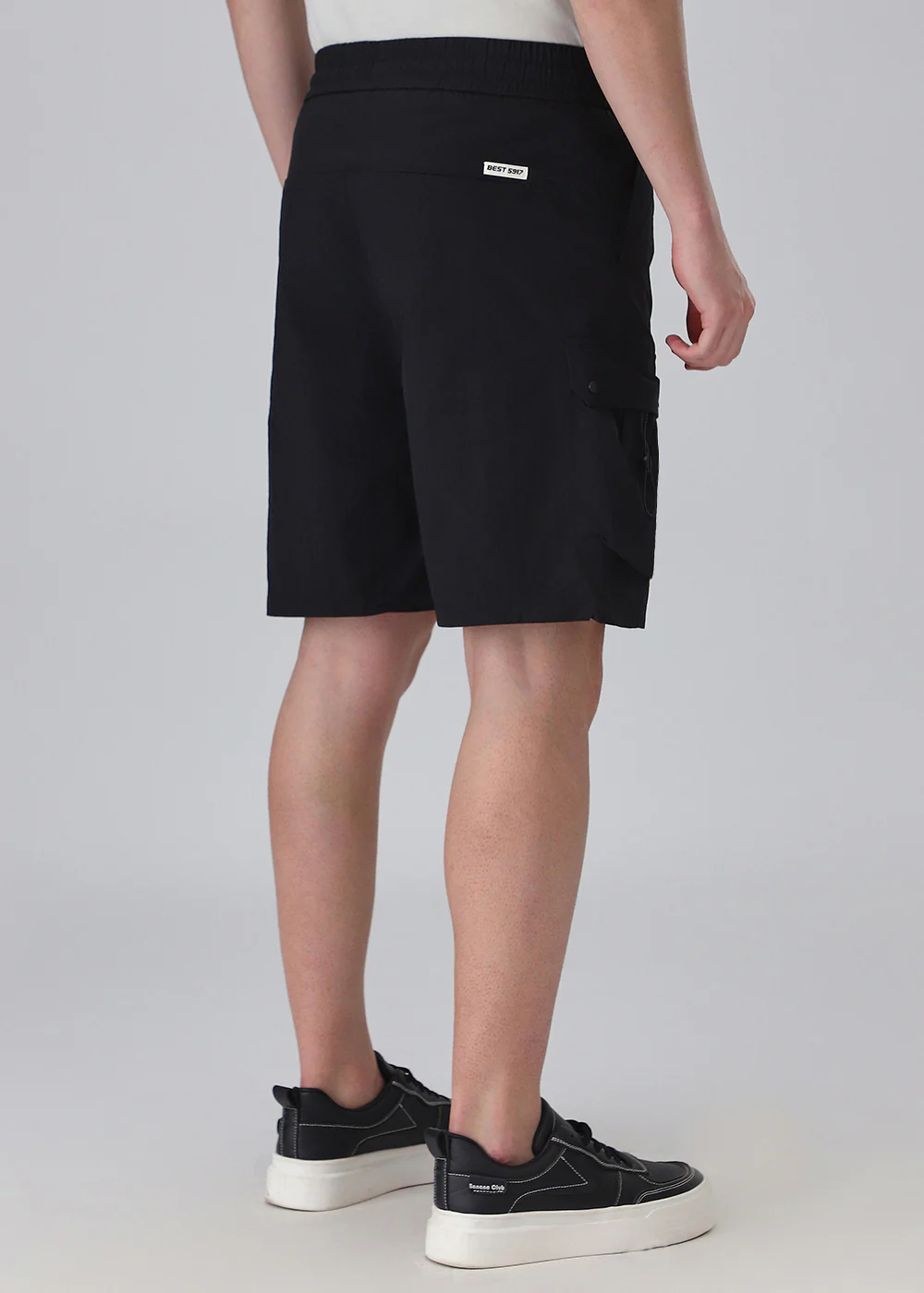 Black Multi-Pocket Utility Shorts - Image 2