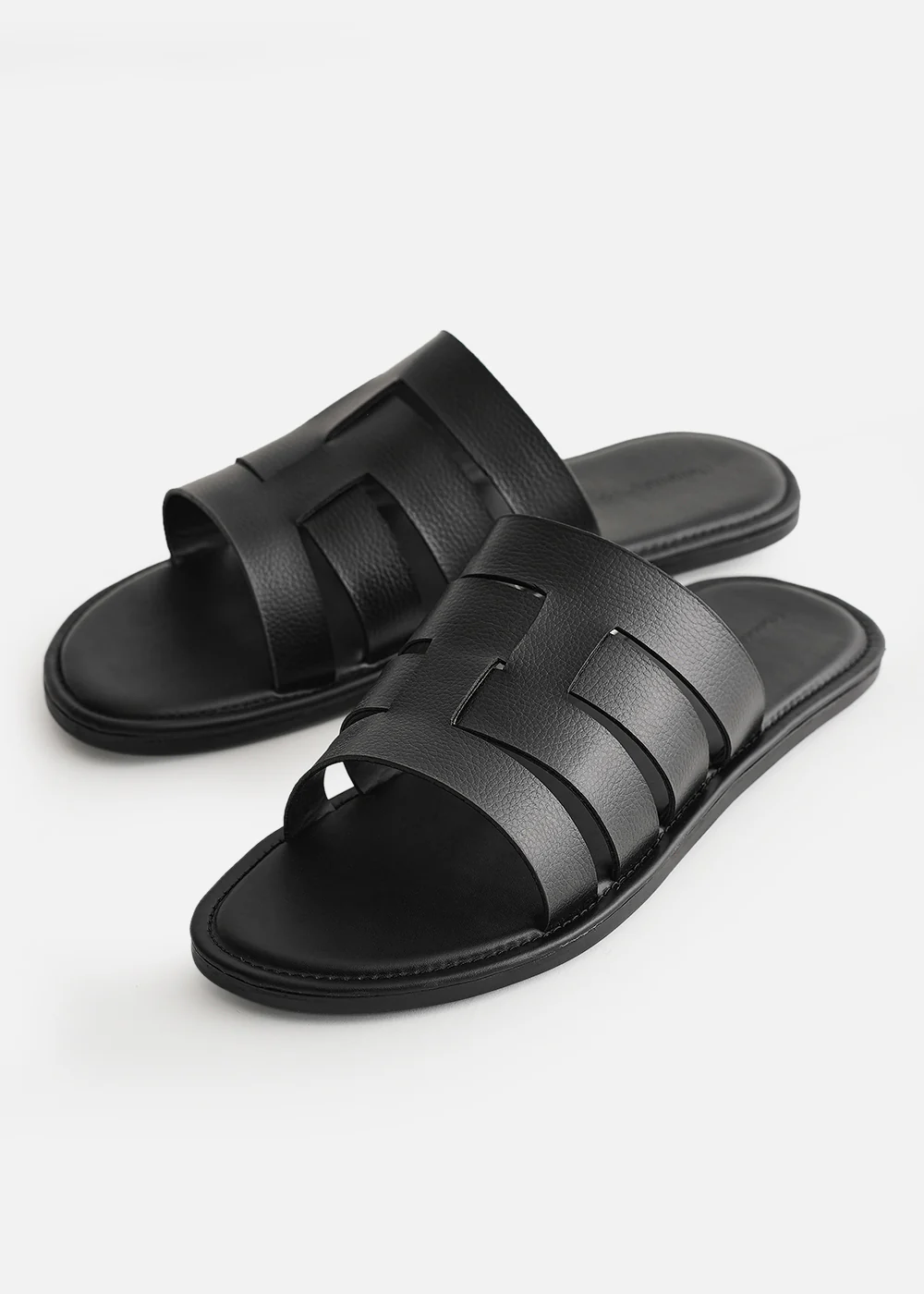 Black Multi-Strap Comfort Sandals - Image 4