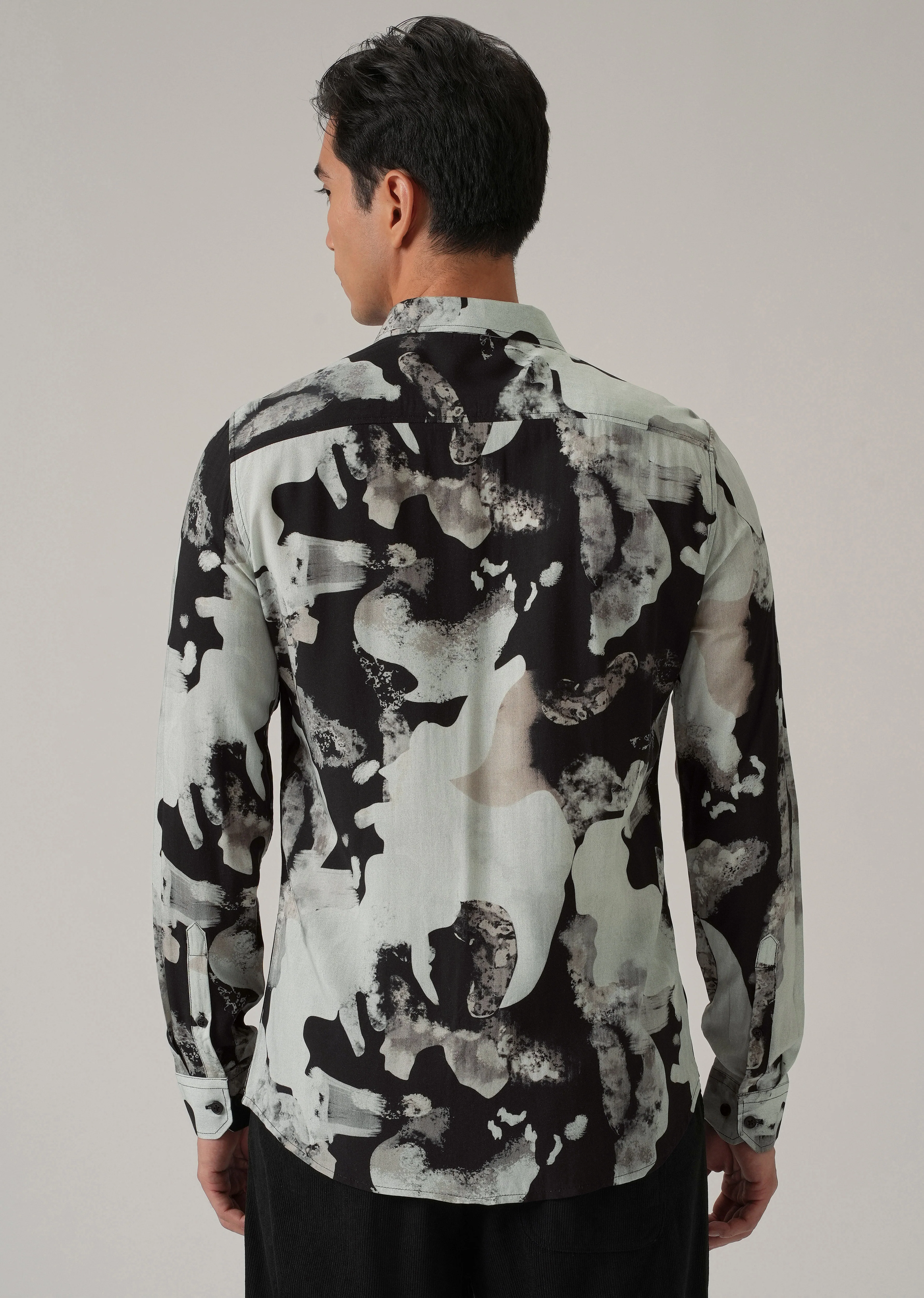 Black Neutral Print Shirt - Image 2