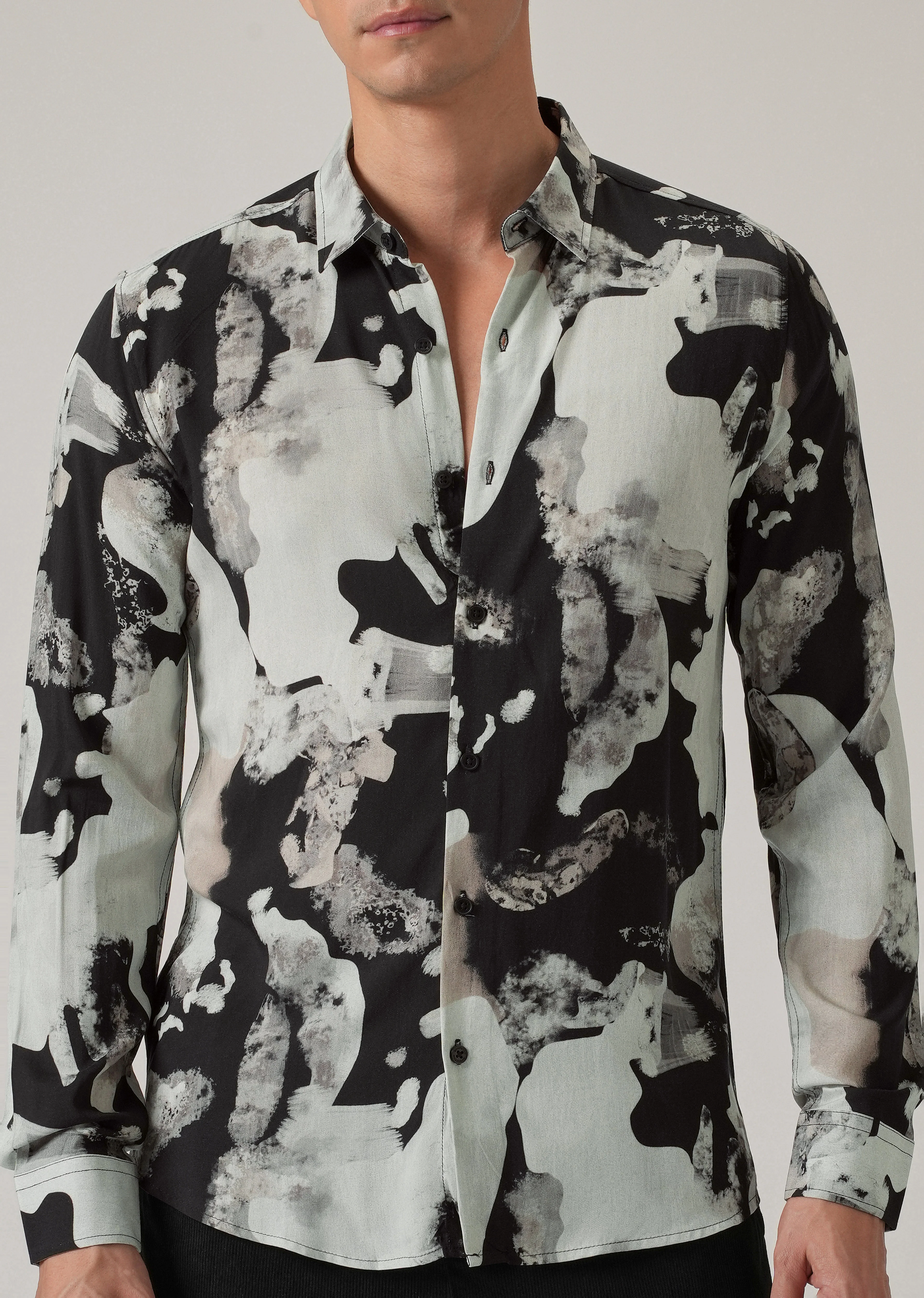 Black Neutral Print Shirt - Image 7