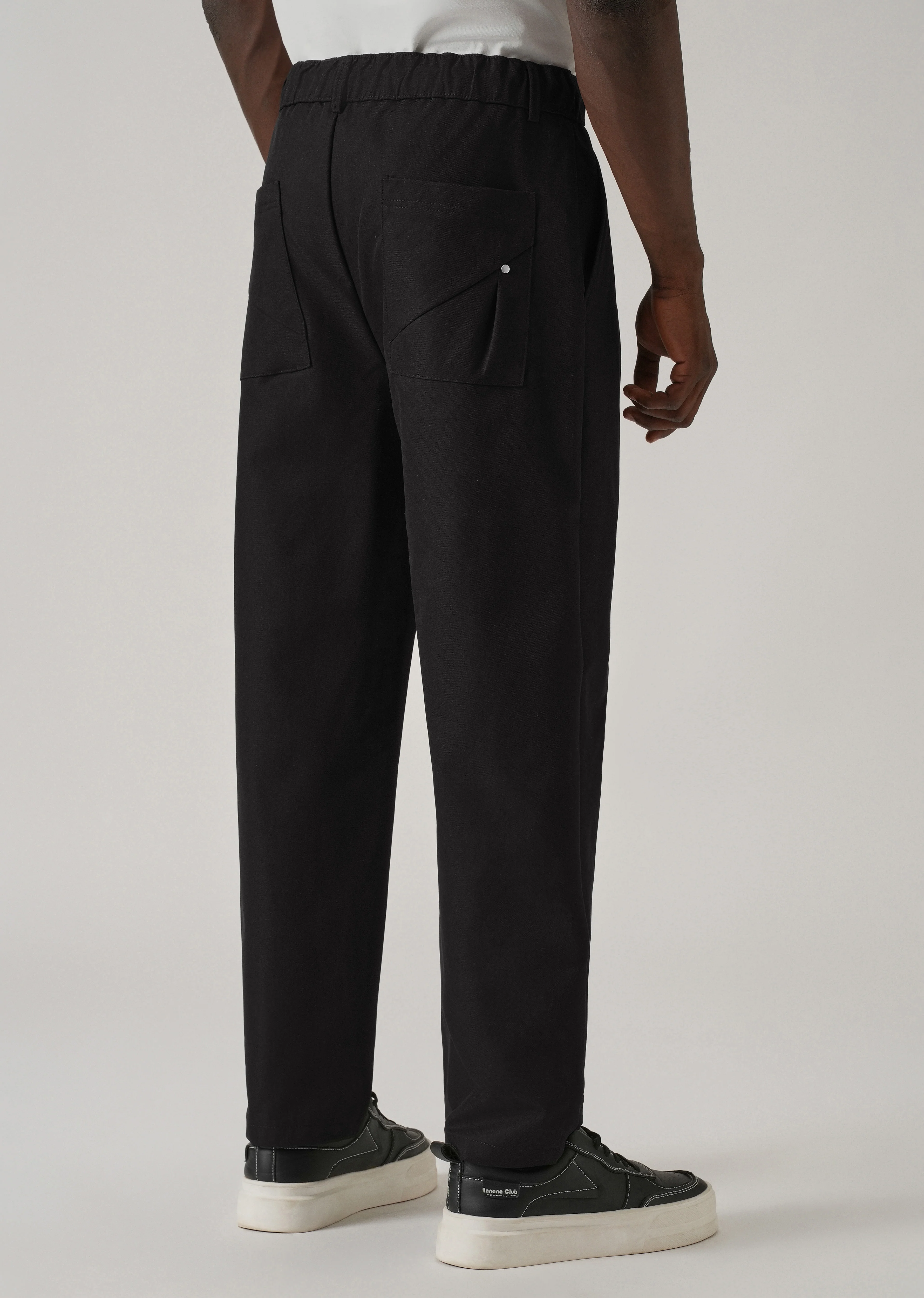Black Pleated Drawstring Pant - Image 2