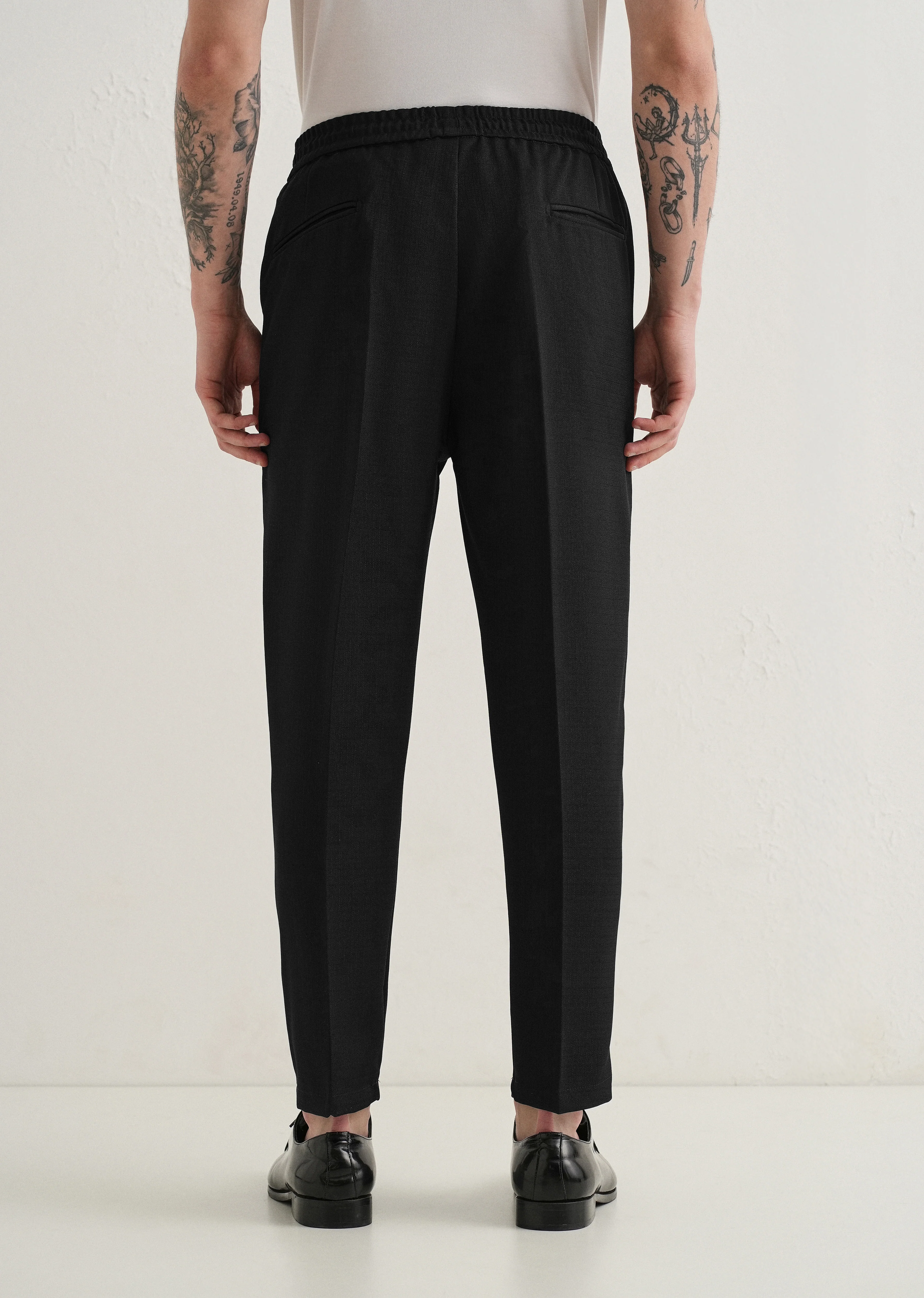 Black Pleated Korean Pant - Image 2