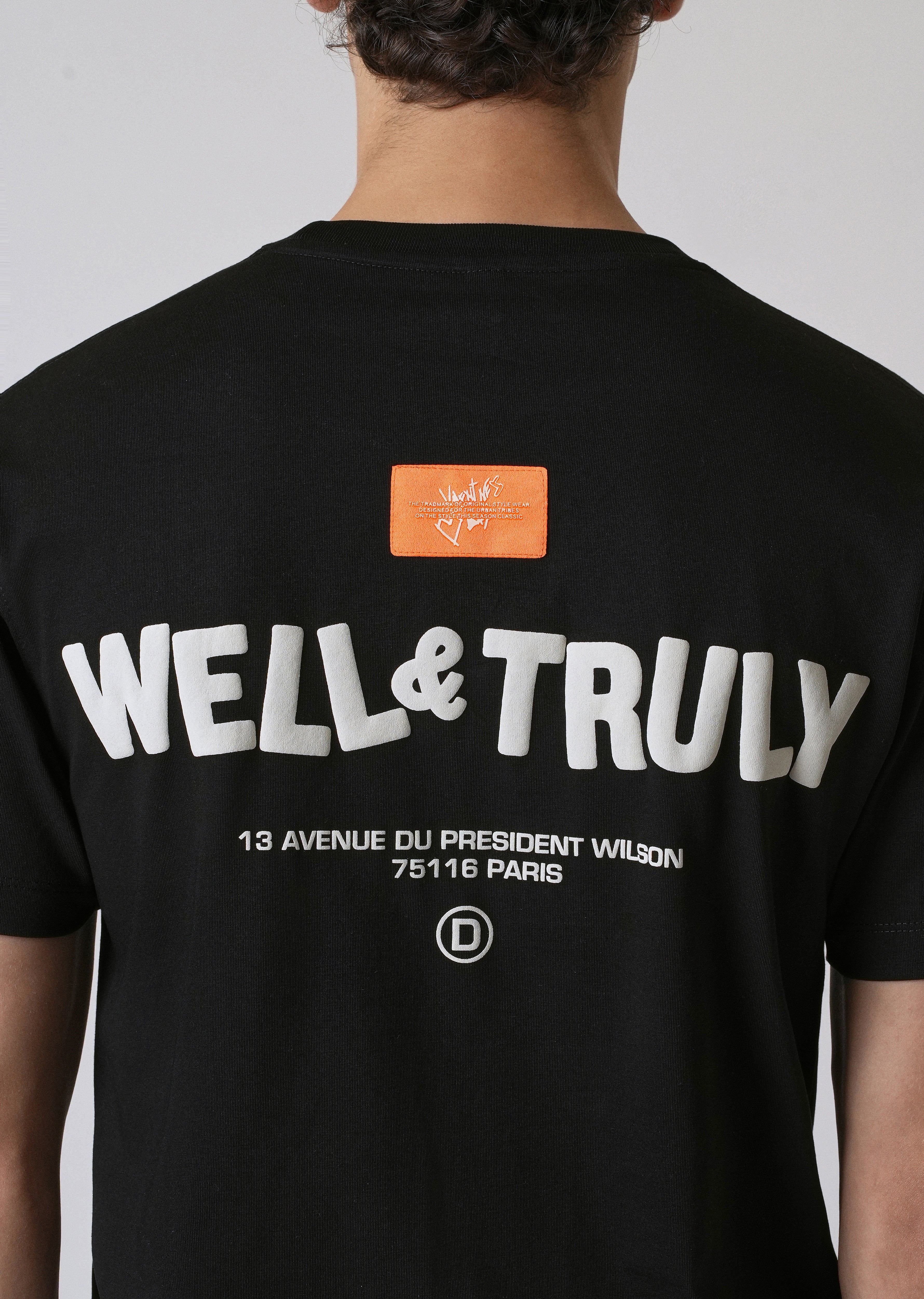 Black Printed Slim Fit T-shirt - Image 5