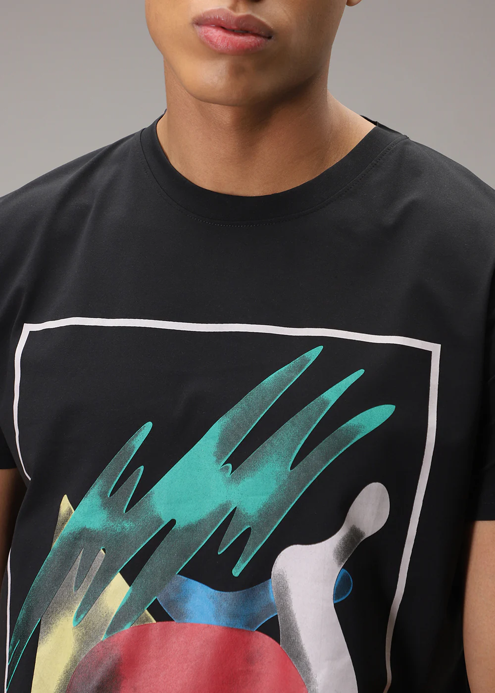 Black Printed T-Shirt - Image 2
