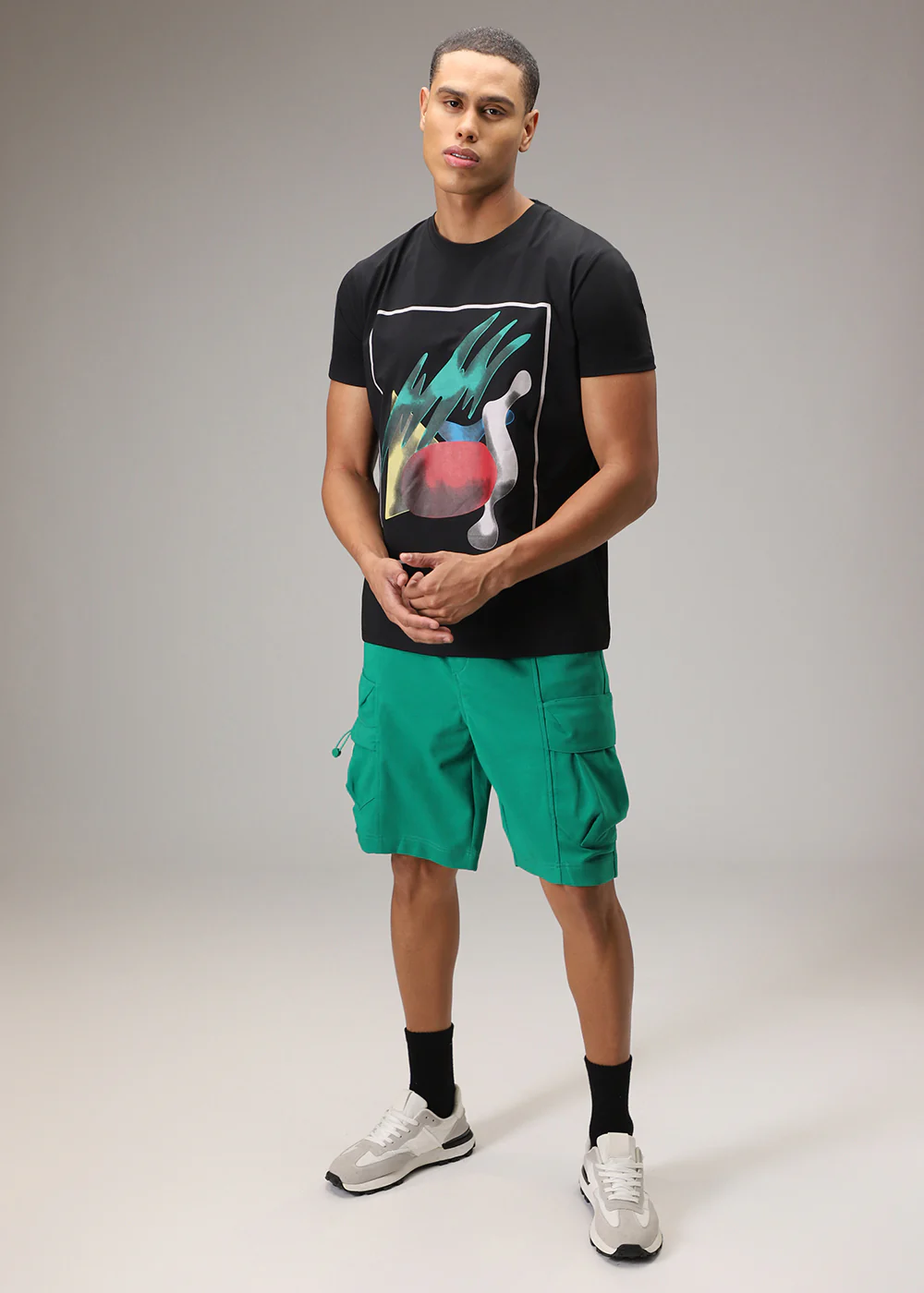 Black Printed T-Shirt - Image 7