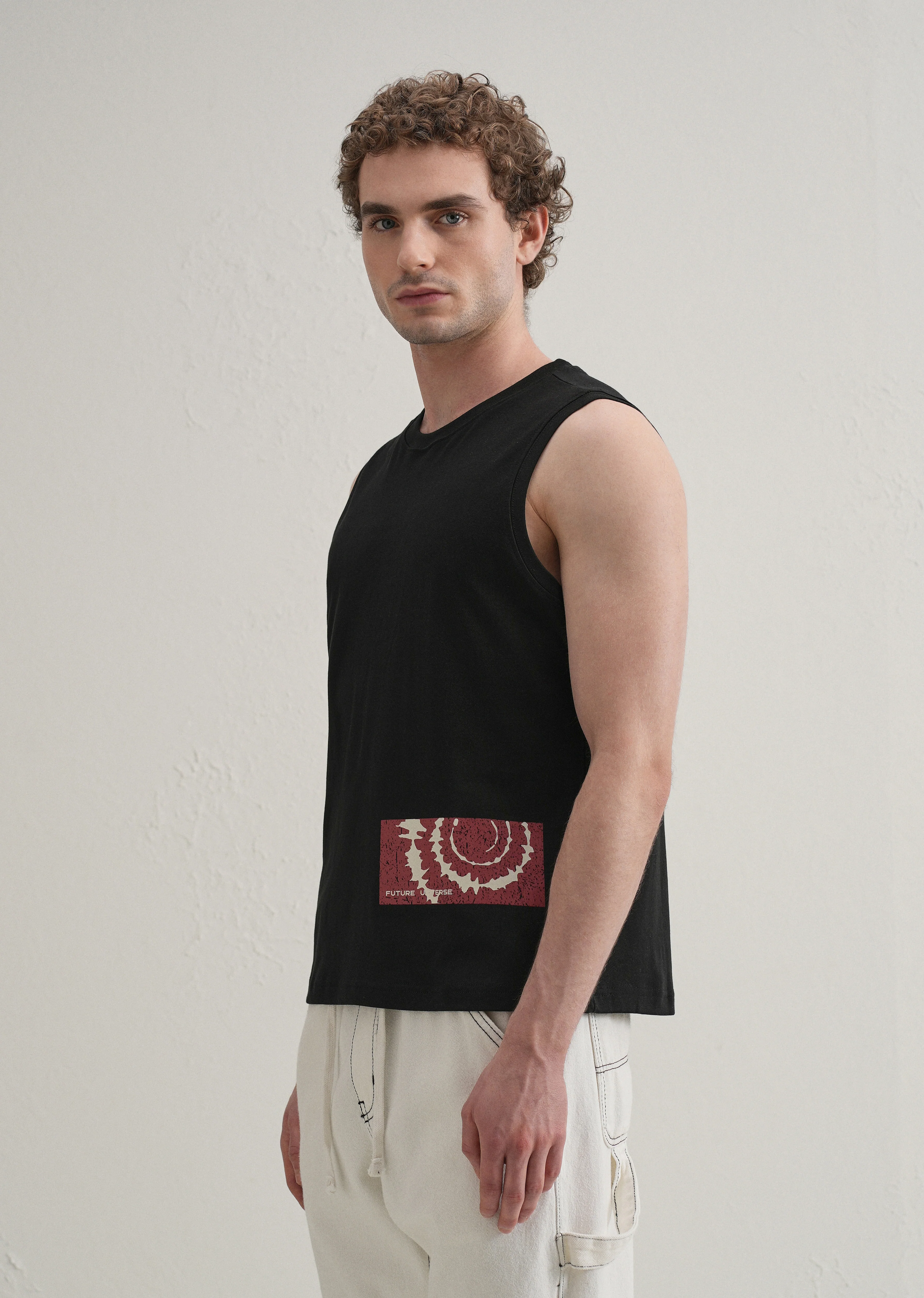 Black Printed Tank - Image 4