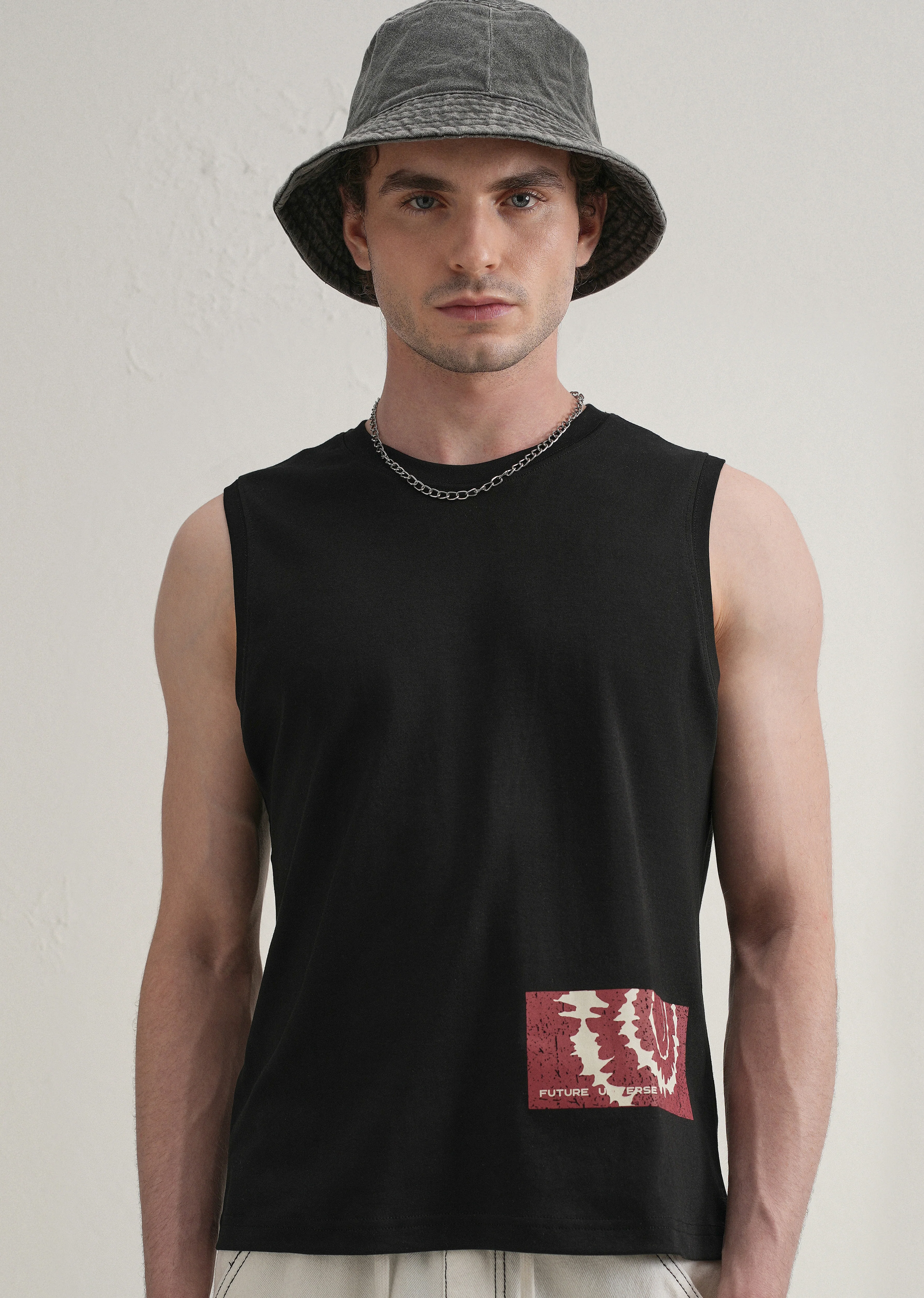 Black Printed Tank - Image 7