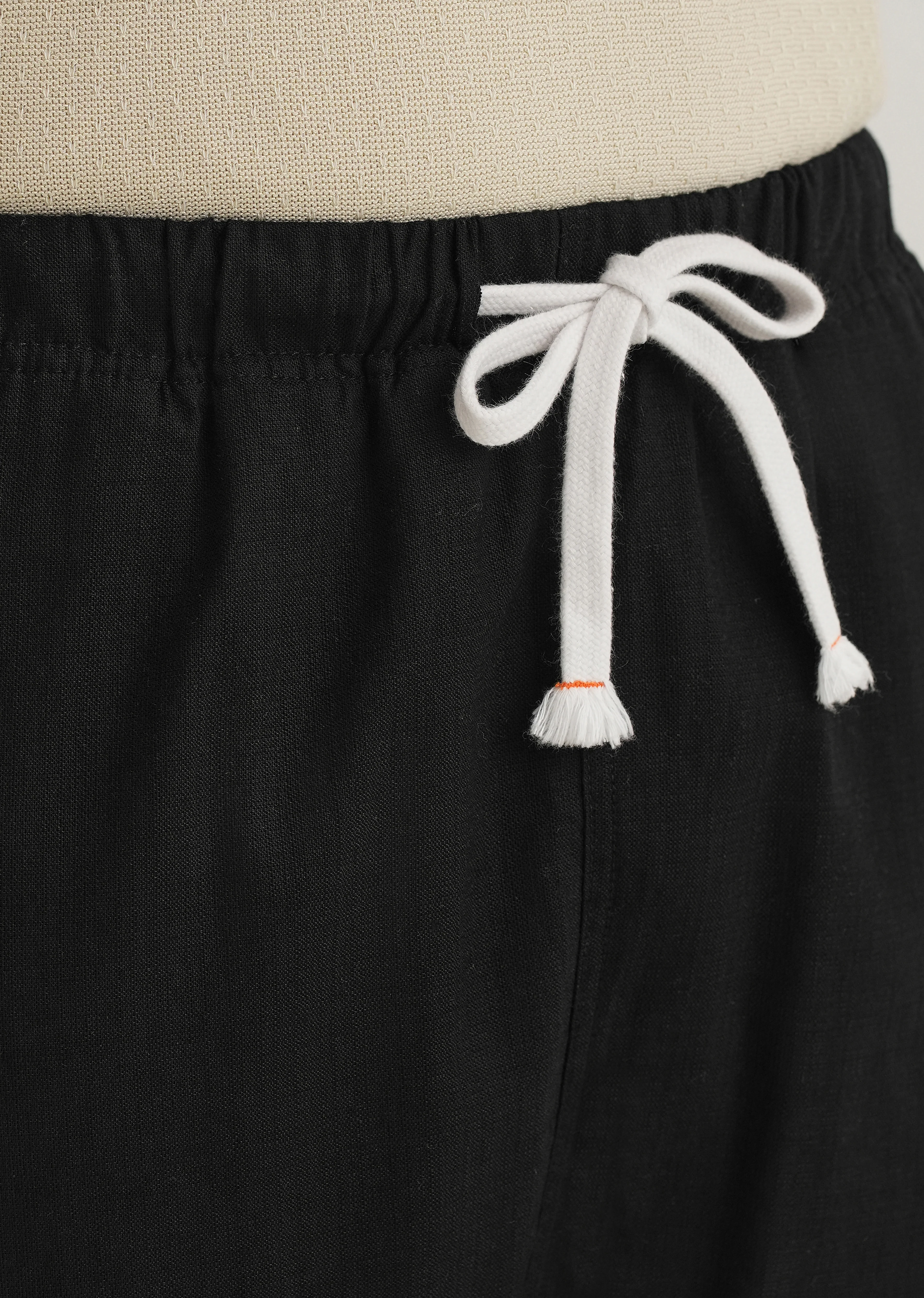 Black Relaxed Fit Cotton Trouser - Image 2