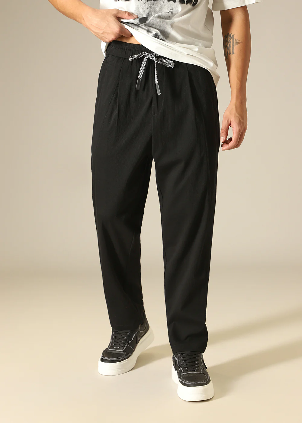 Black Relaxed Fit Trouser - Image 3