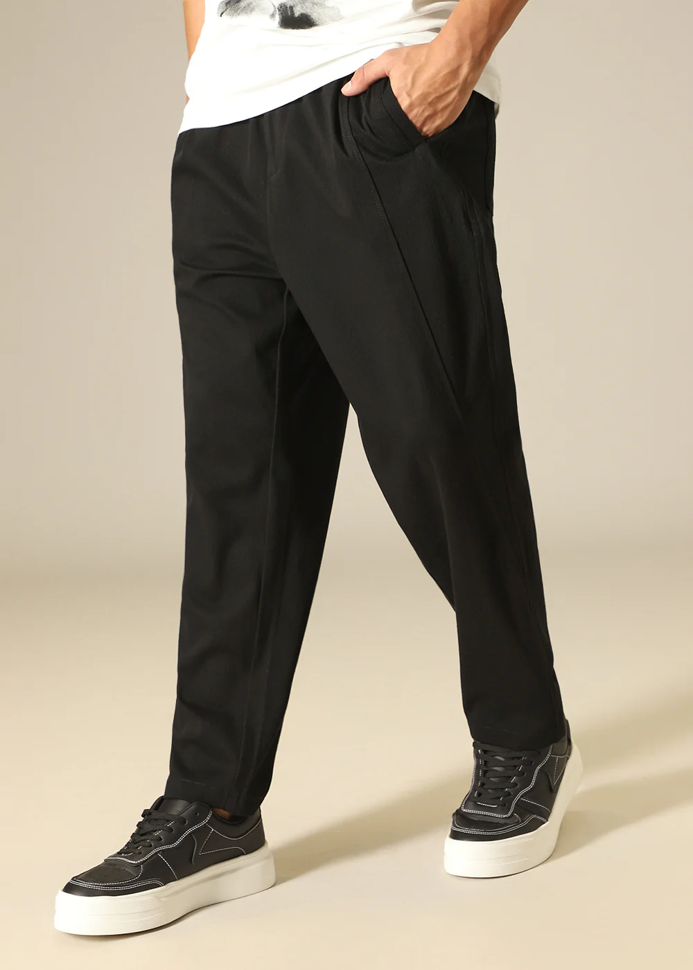 Black Relaxed Fit Trouser - Image 6