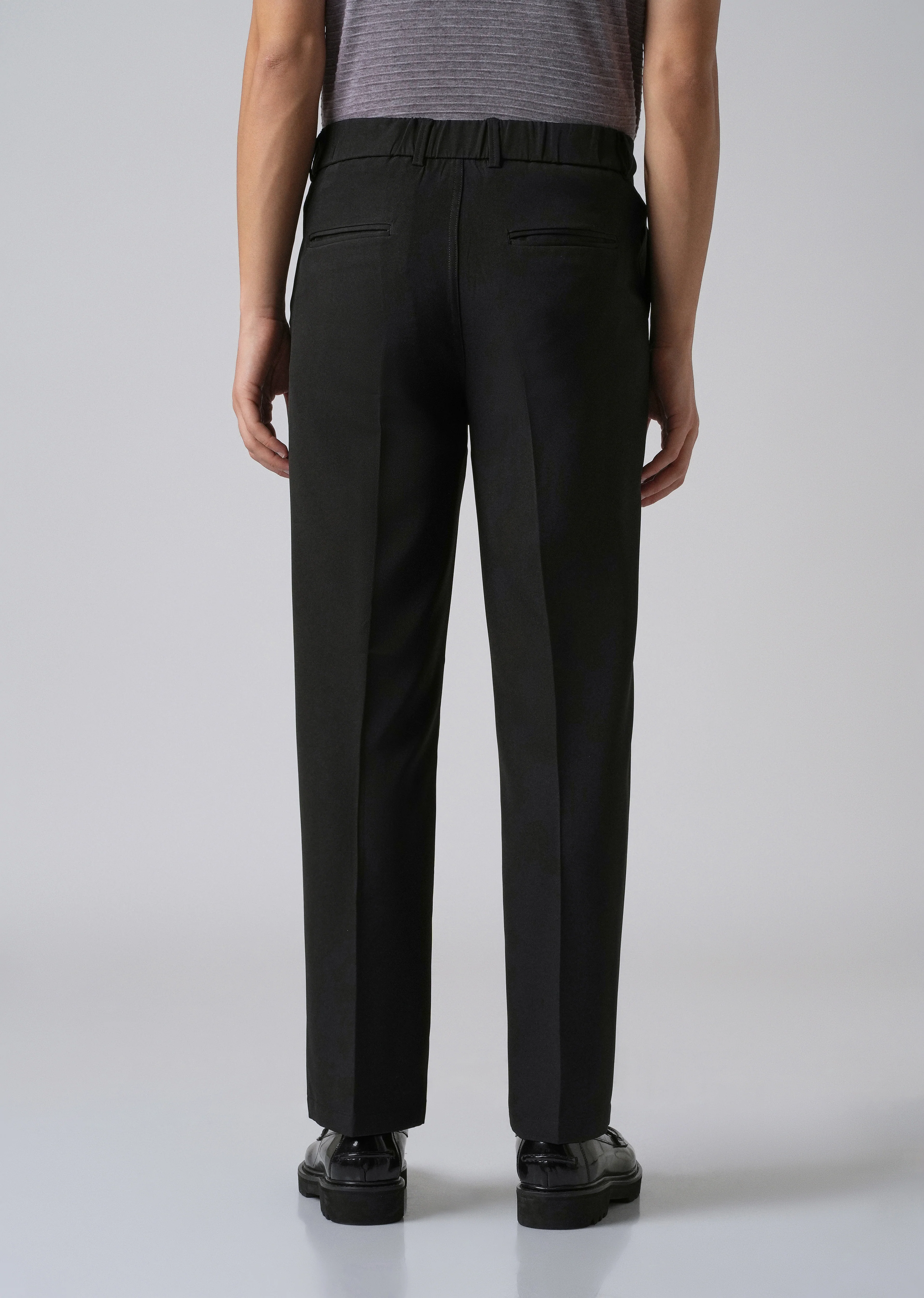 Black Relaxed Fit Trousers - Image 2