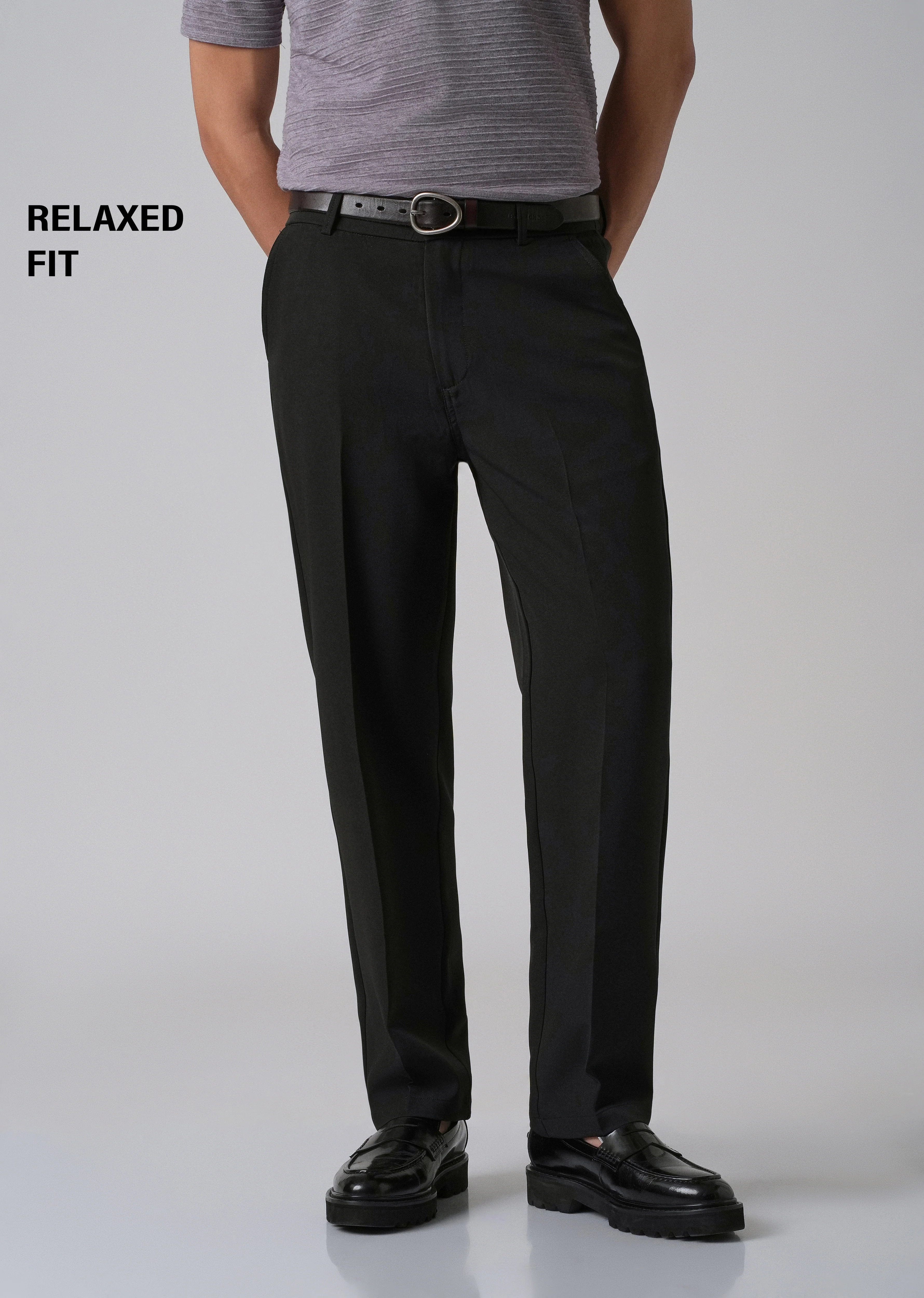 Black Relaxed Fit Trousers - Image 7