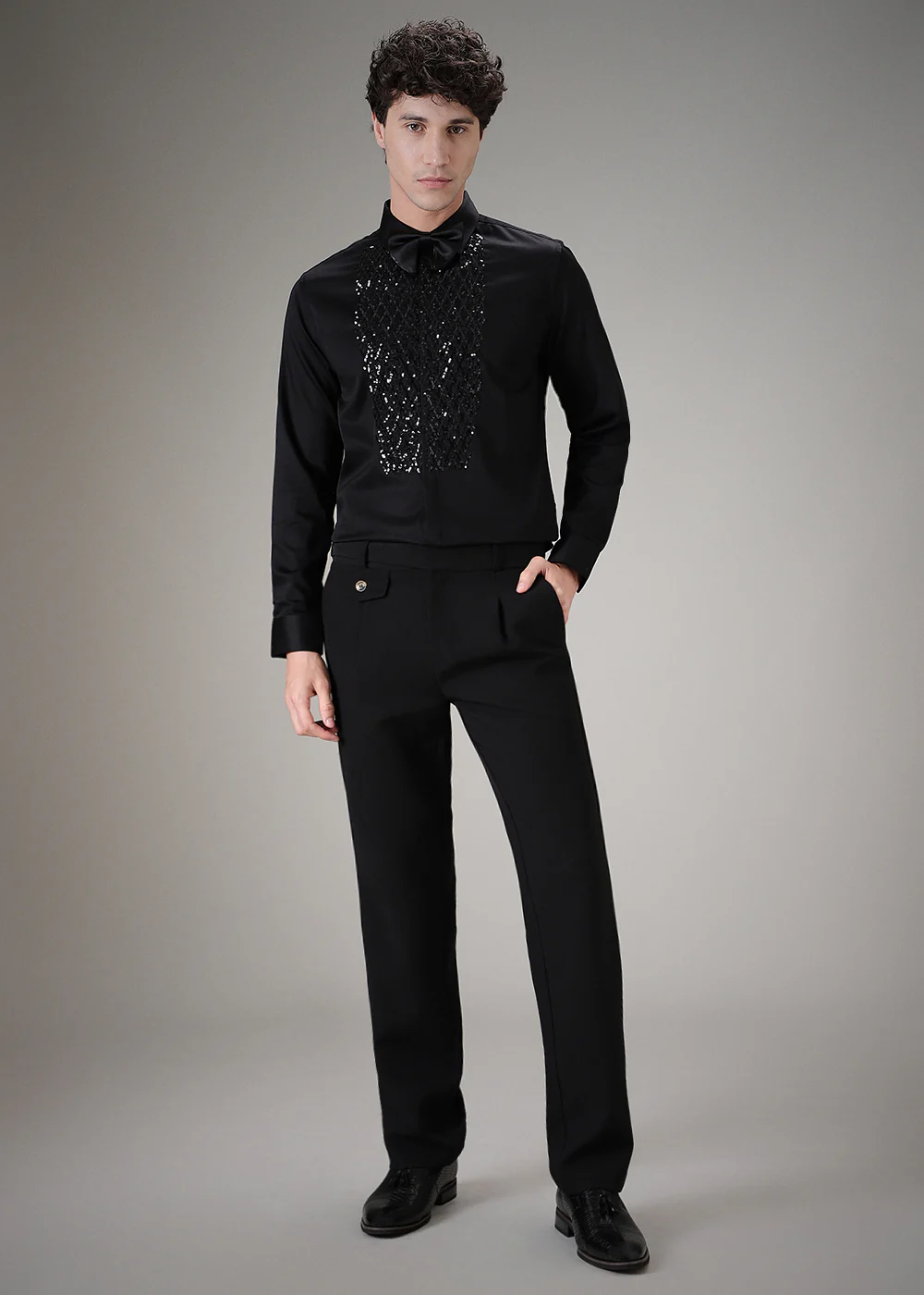 Black Sequence Designer Shirt - Image 6