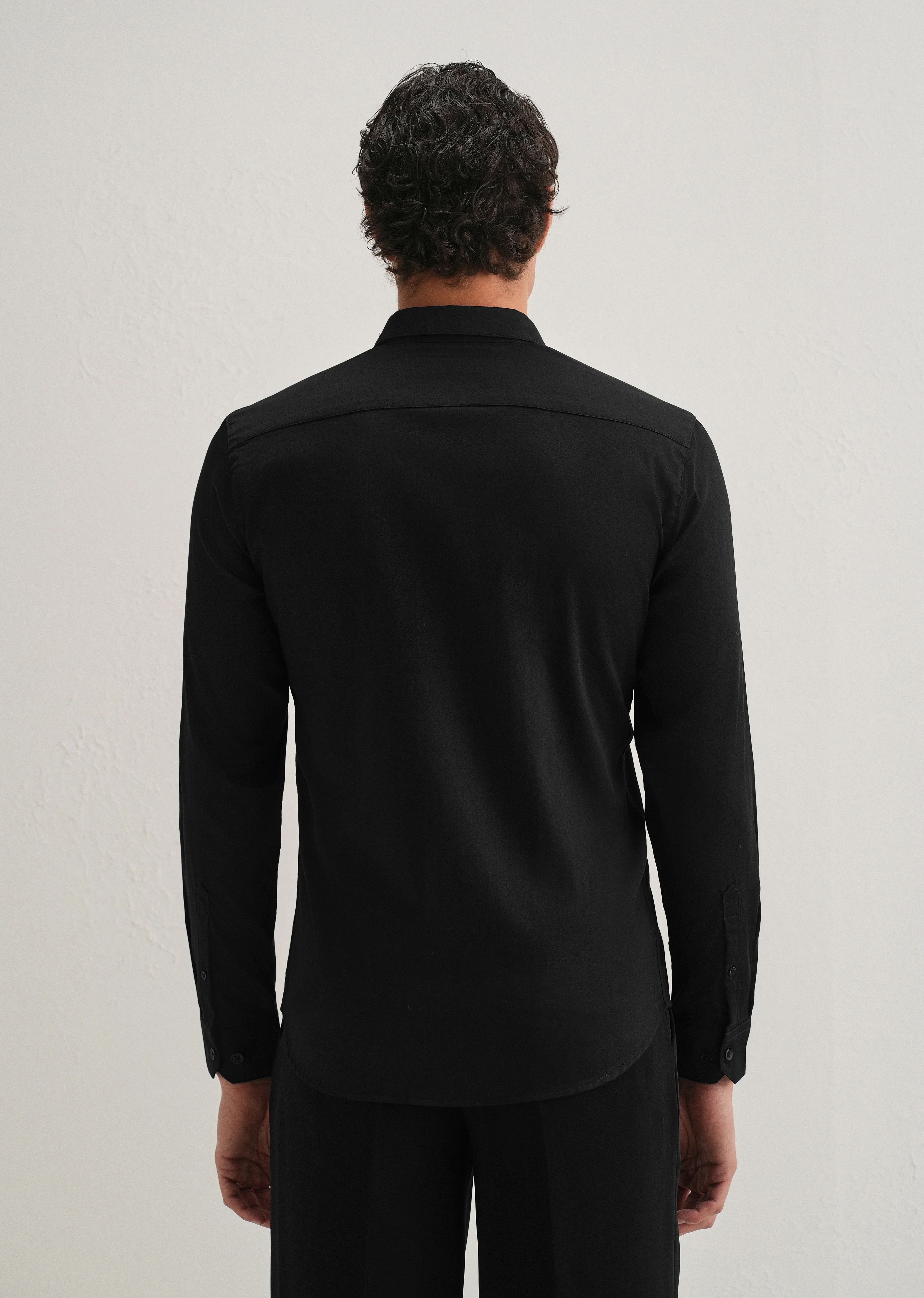 Black Sequin Handcrafted Designer Shirt - Image 2