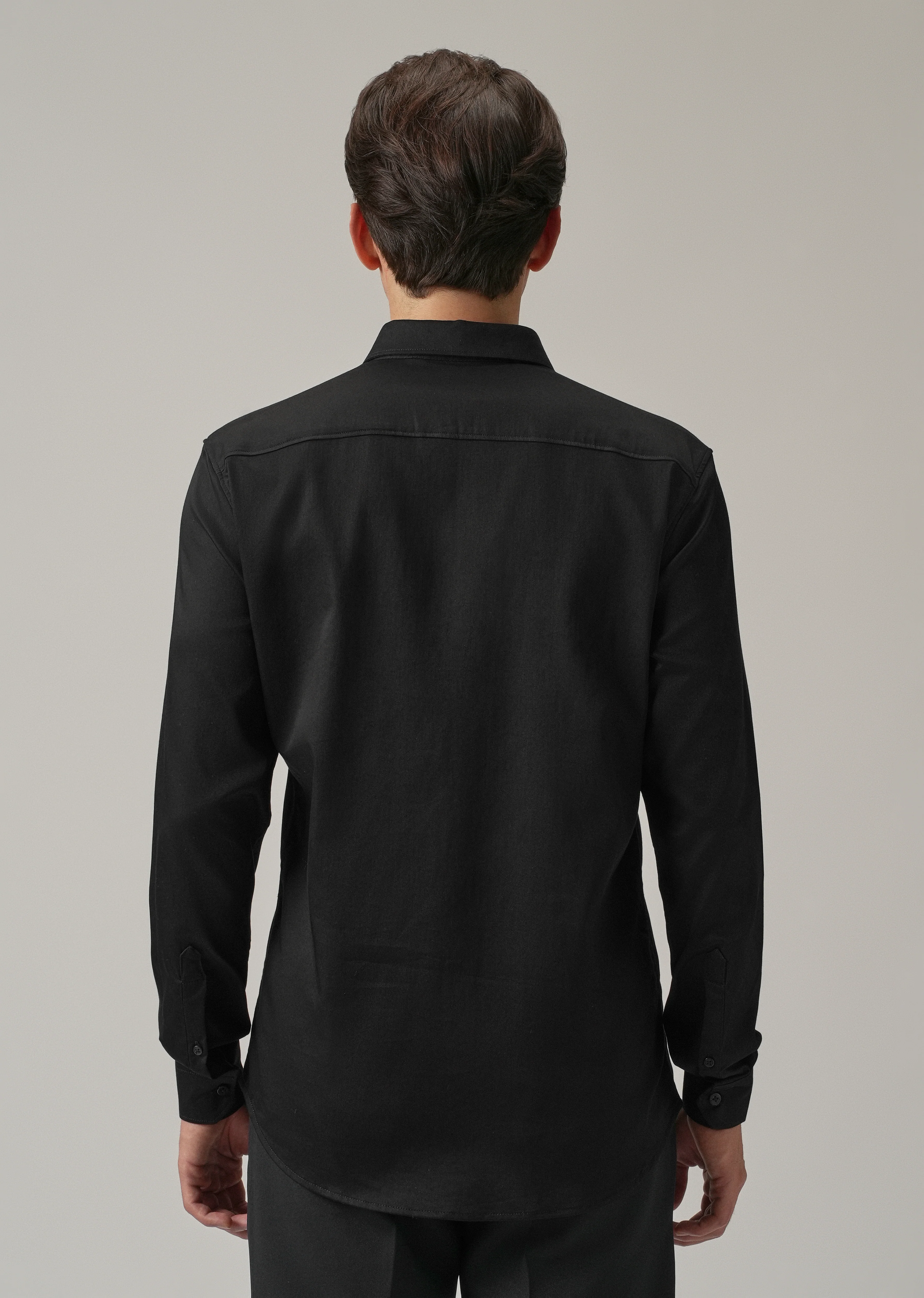 Black Serpentine Dragon Handwork Designer Shirt - Image 2