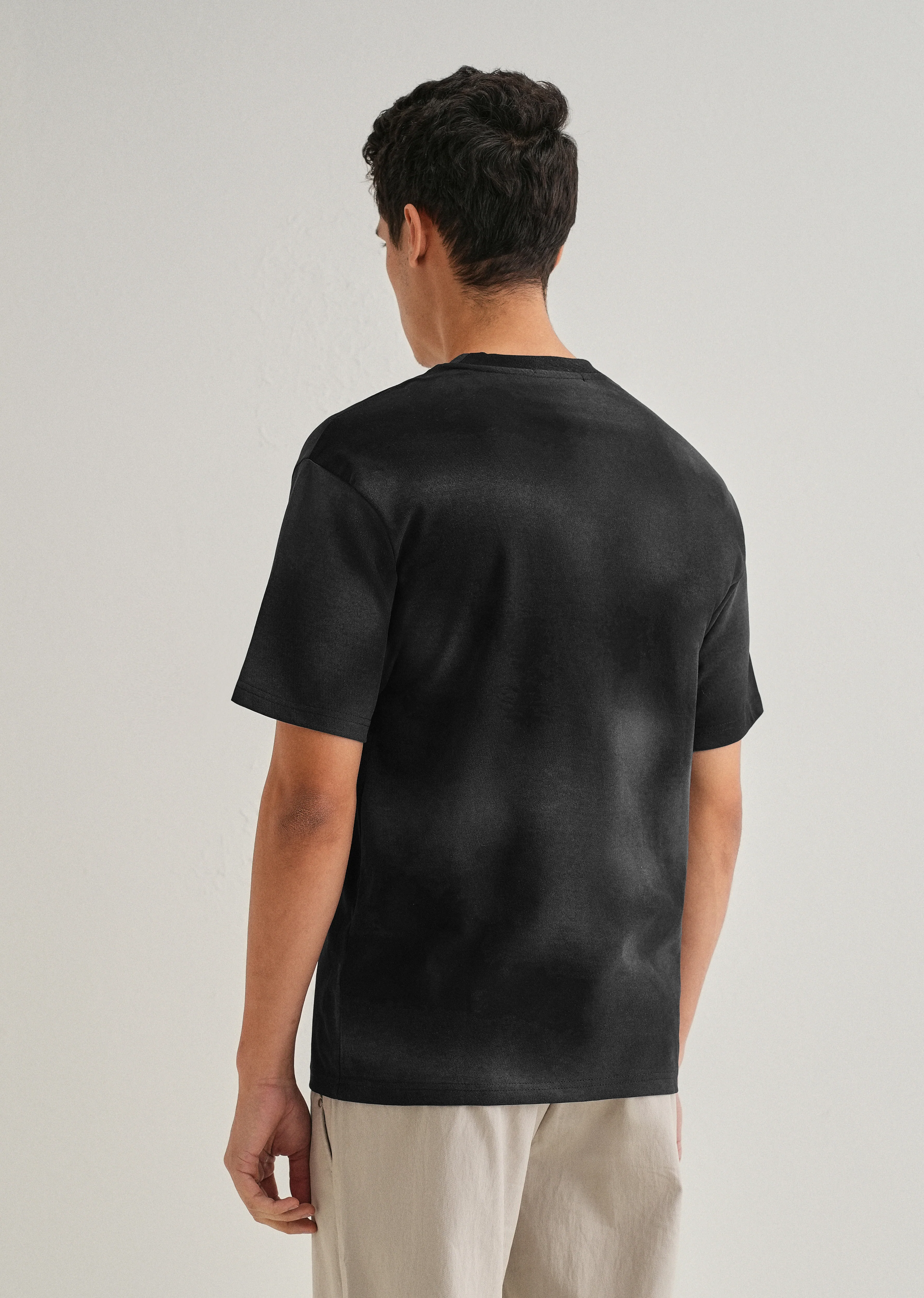 Black Smudge Wash Oversized T-shirt - Image 2
