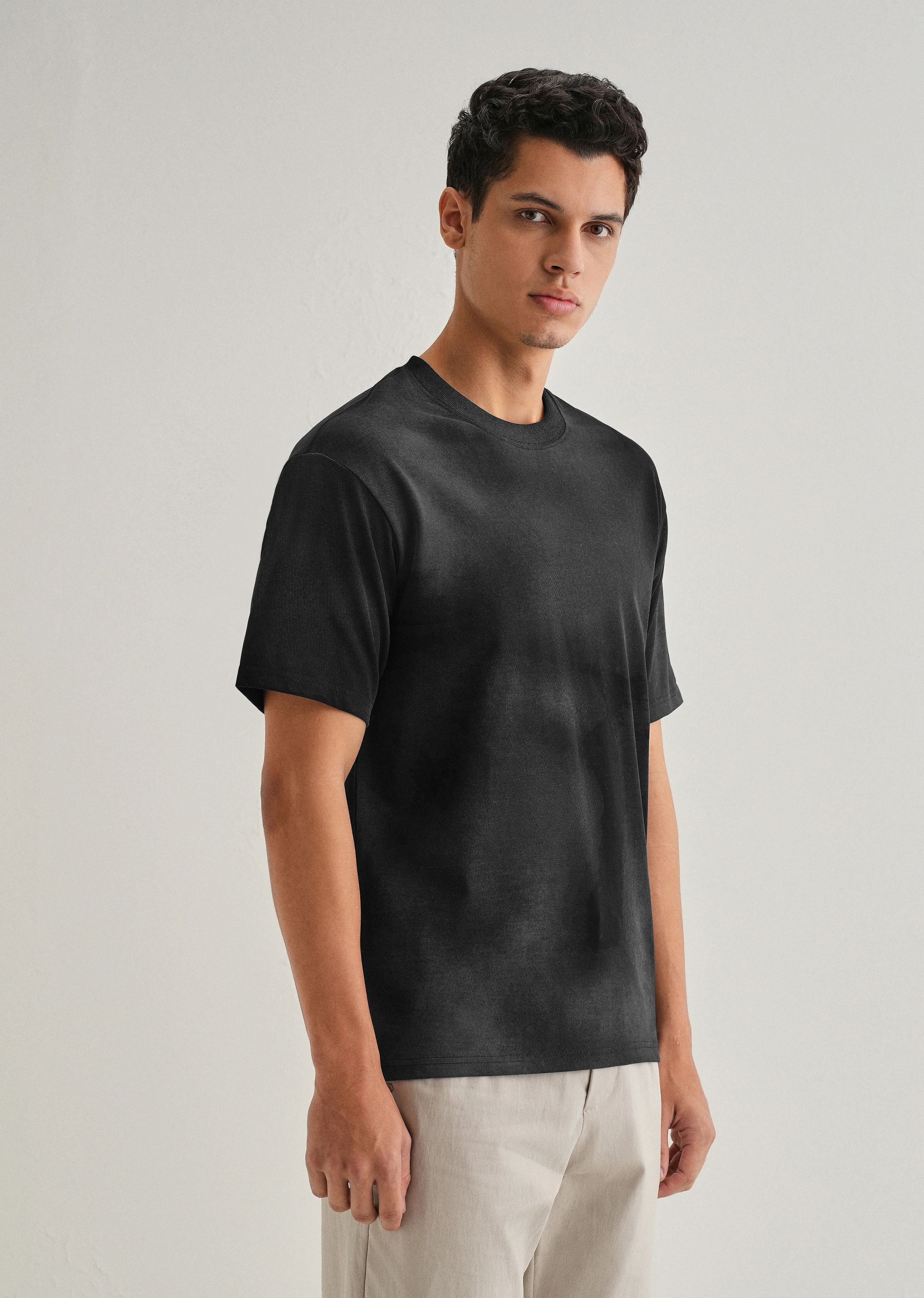 Black Smudge Wash Oversized T-shirt - Image 4