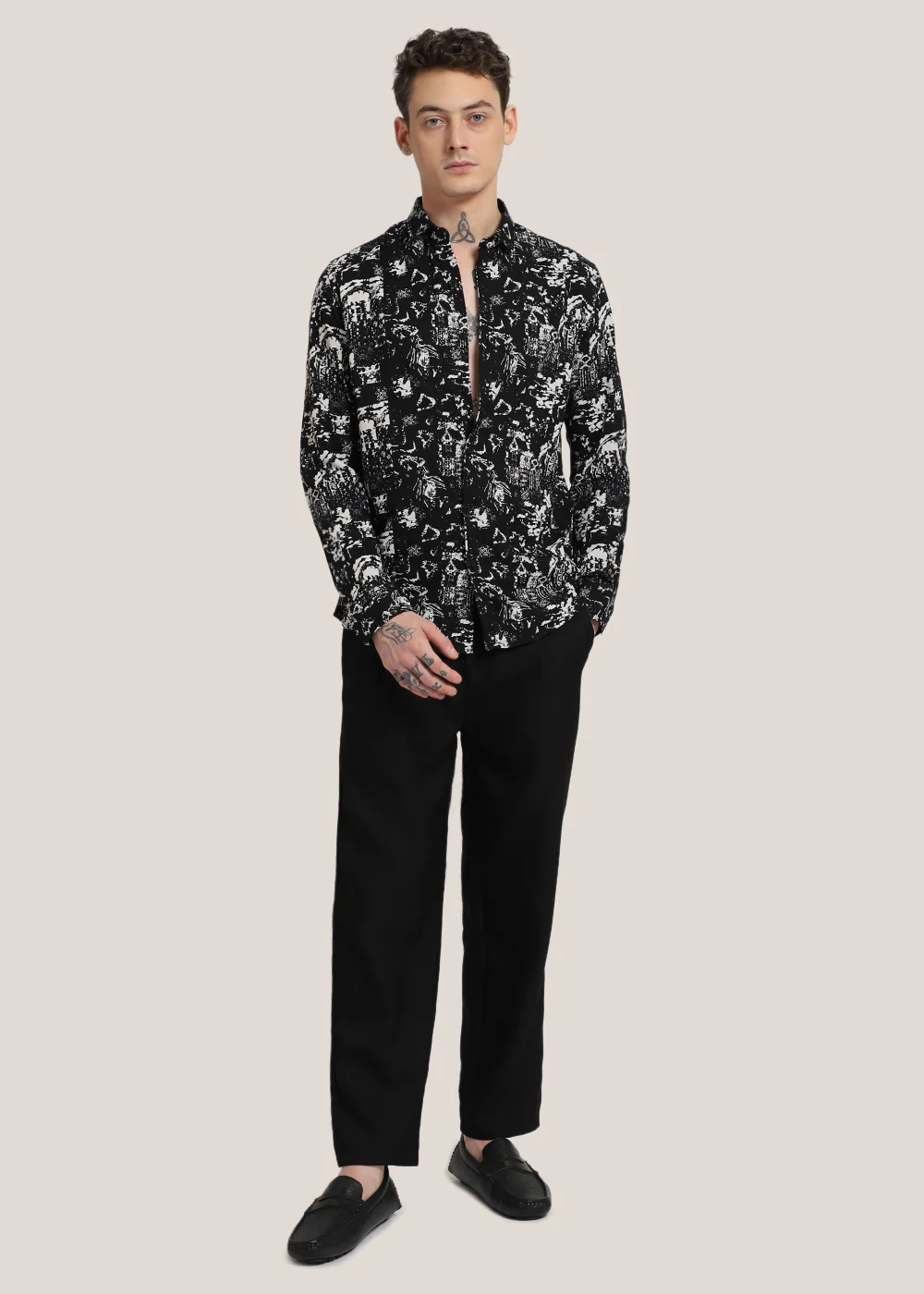 Black Abstract Printed shirt - Image 6